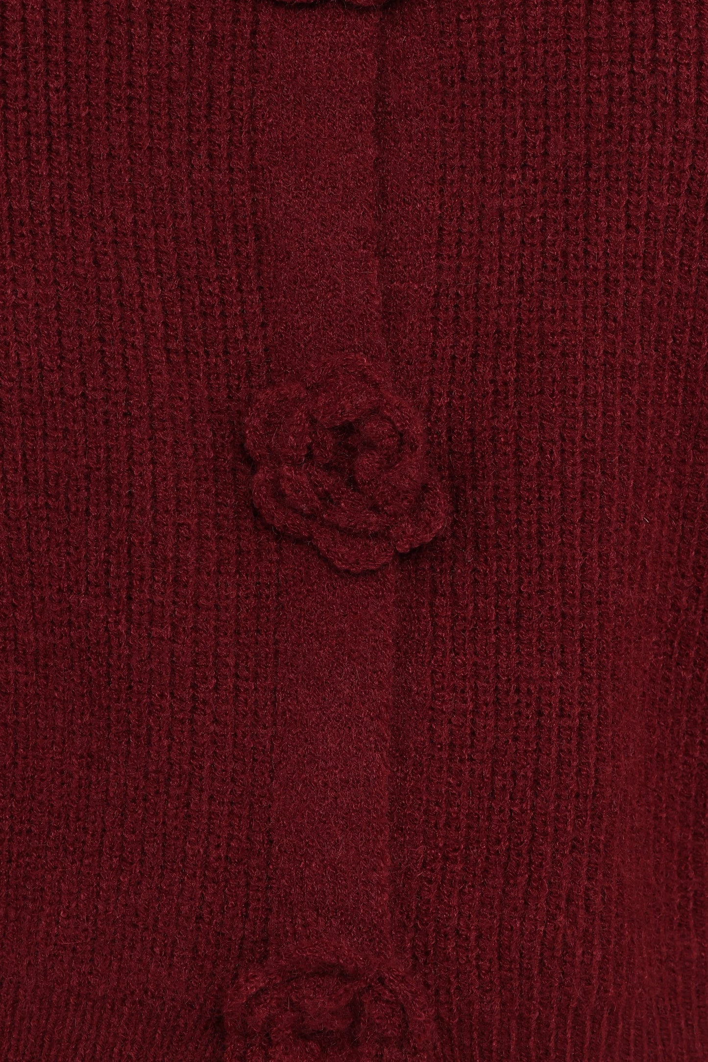 Jones Rosette Cardigan - Burgundy