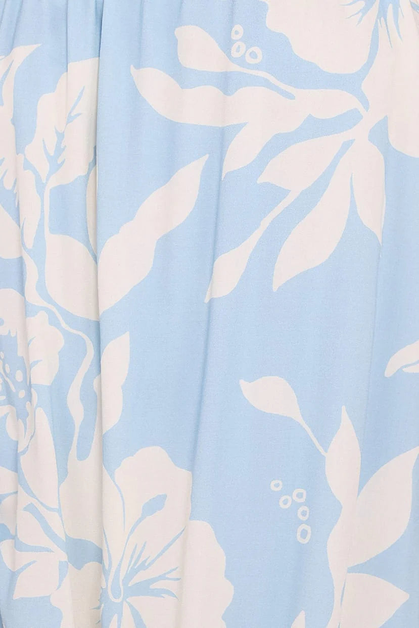 Miffy One Shoulder Romper - Blue Hibiscus