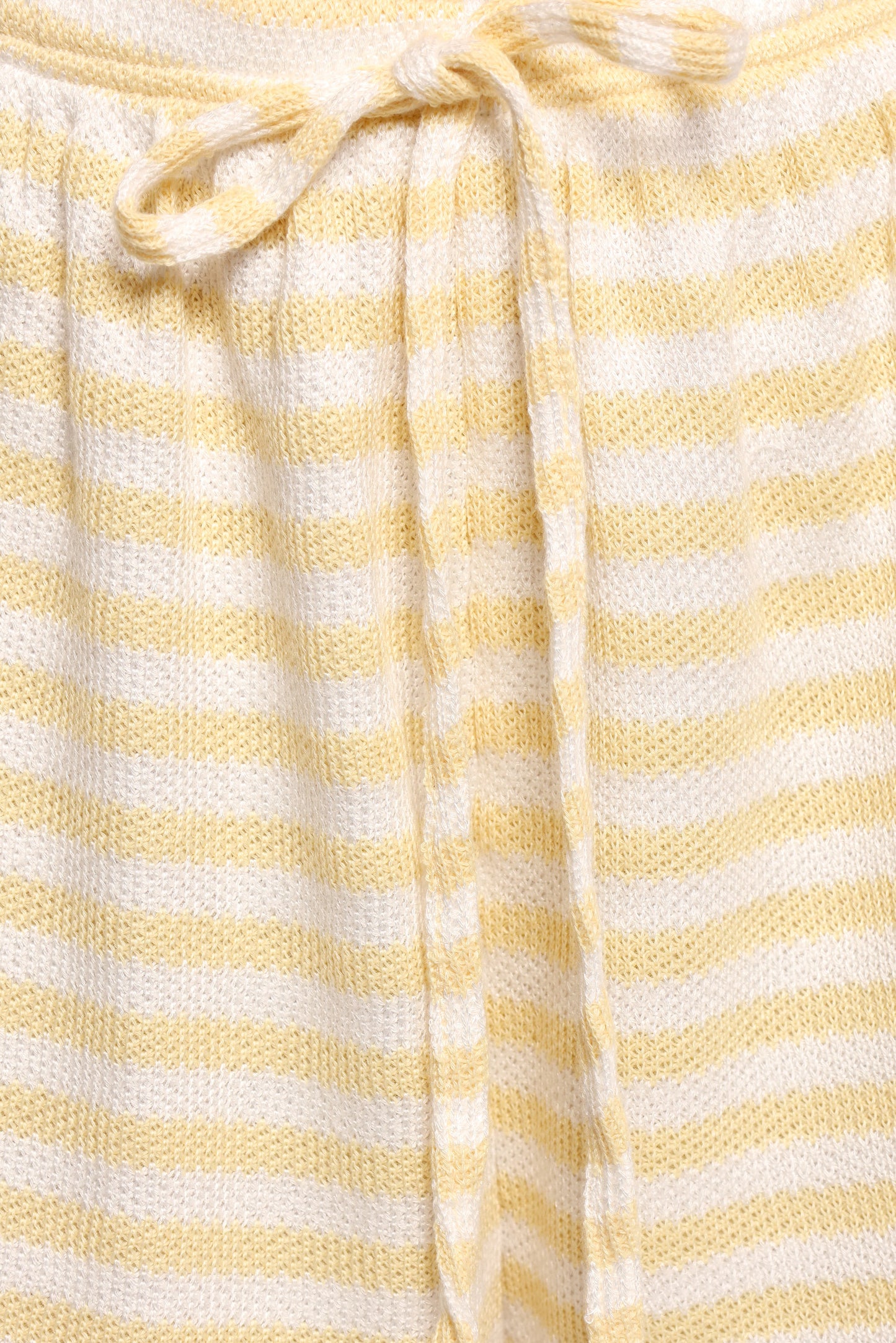 Sunny Knitted Short Set - Yellow Stripe