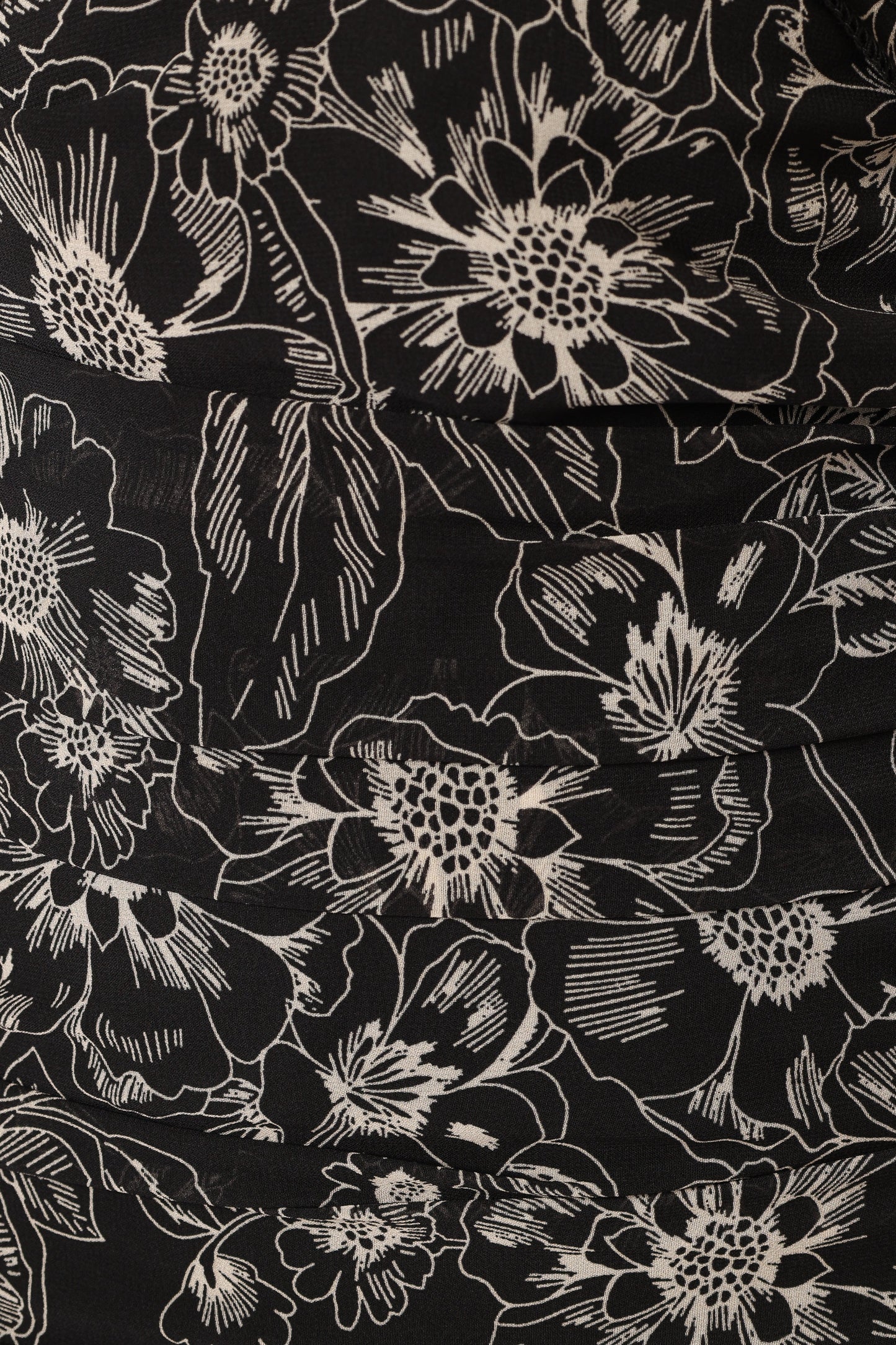 Zuri Rosette Mini Dress - Black Floral