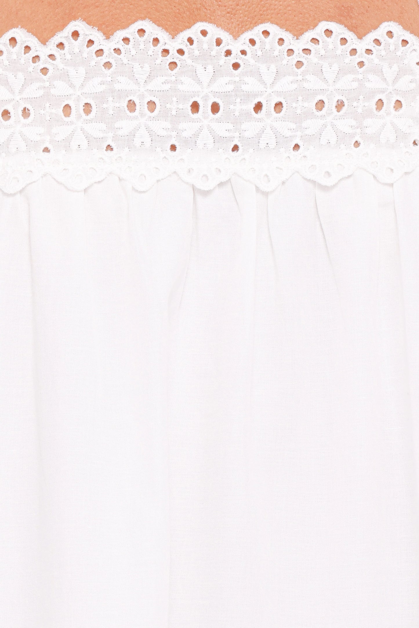 Winora Midi Dress - White Broderie