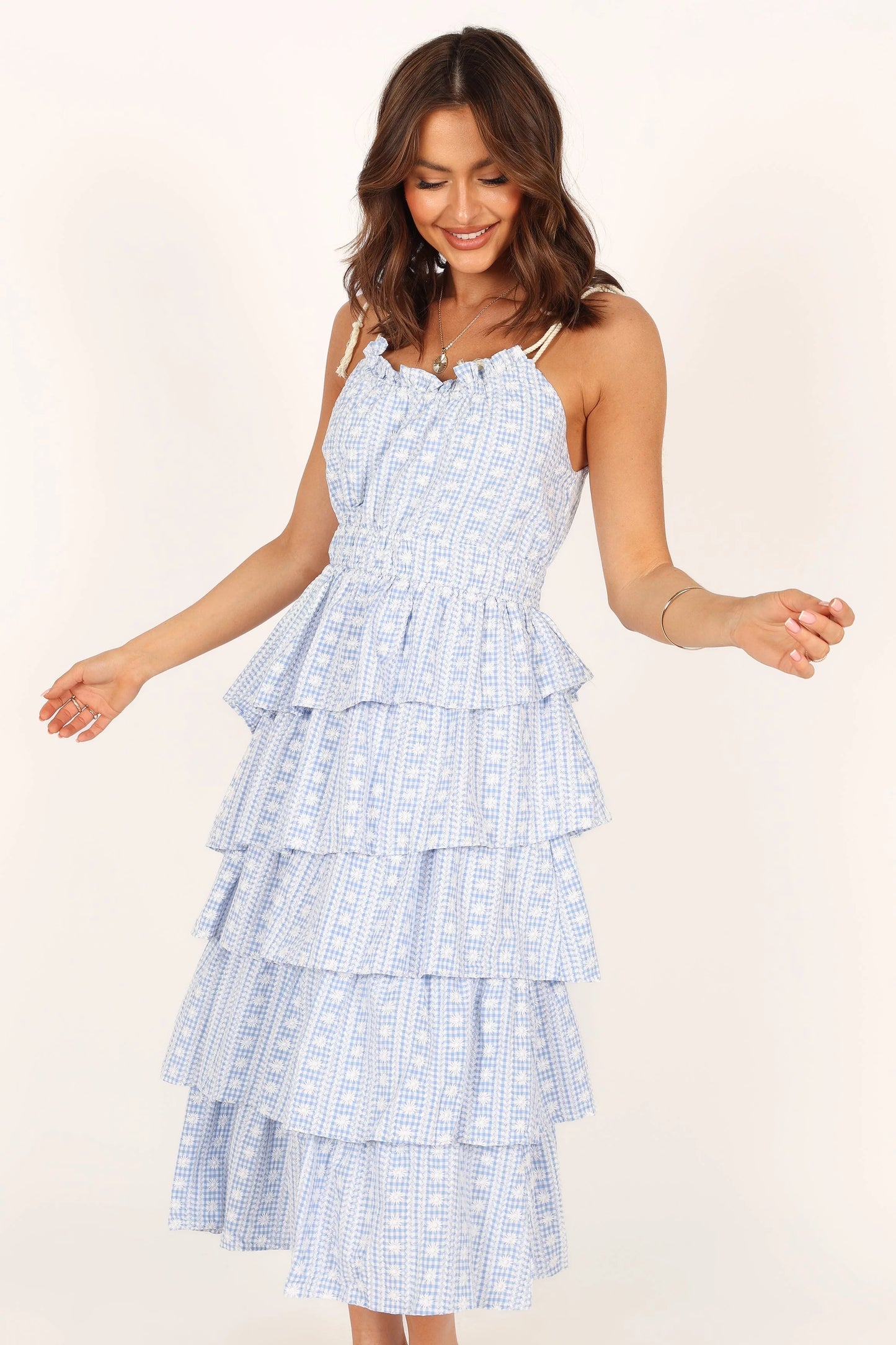 Cora Midi Dress - Blue