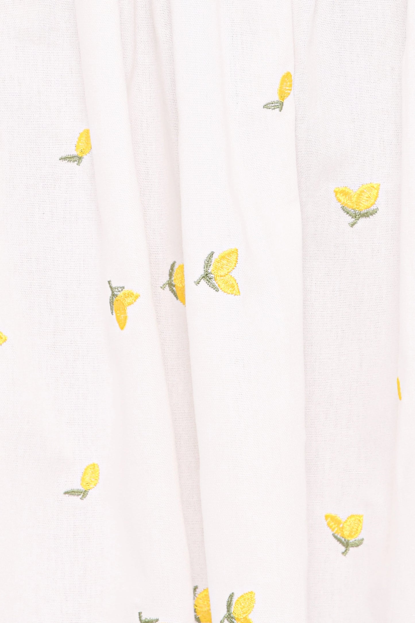Madeline Mini Dress - Embroidered Lemons