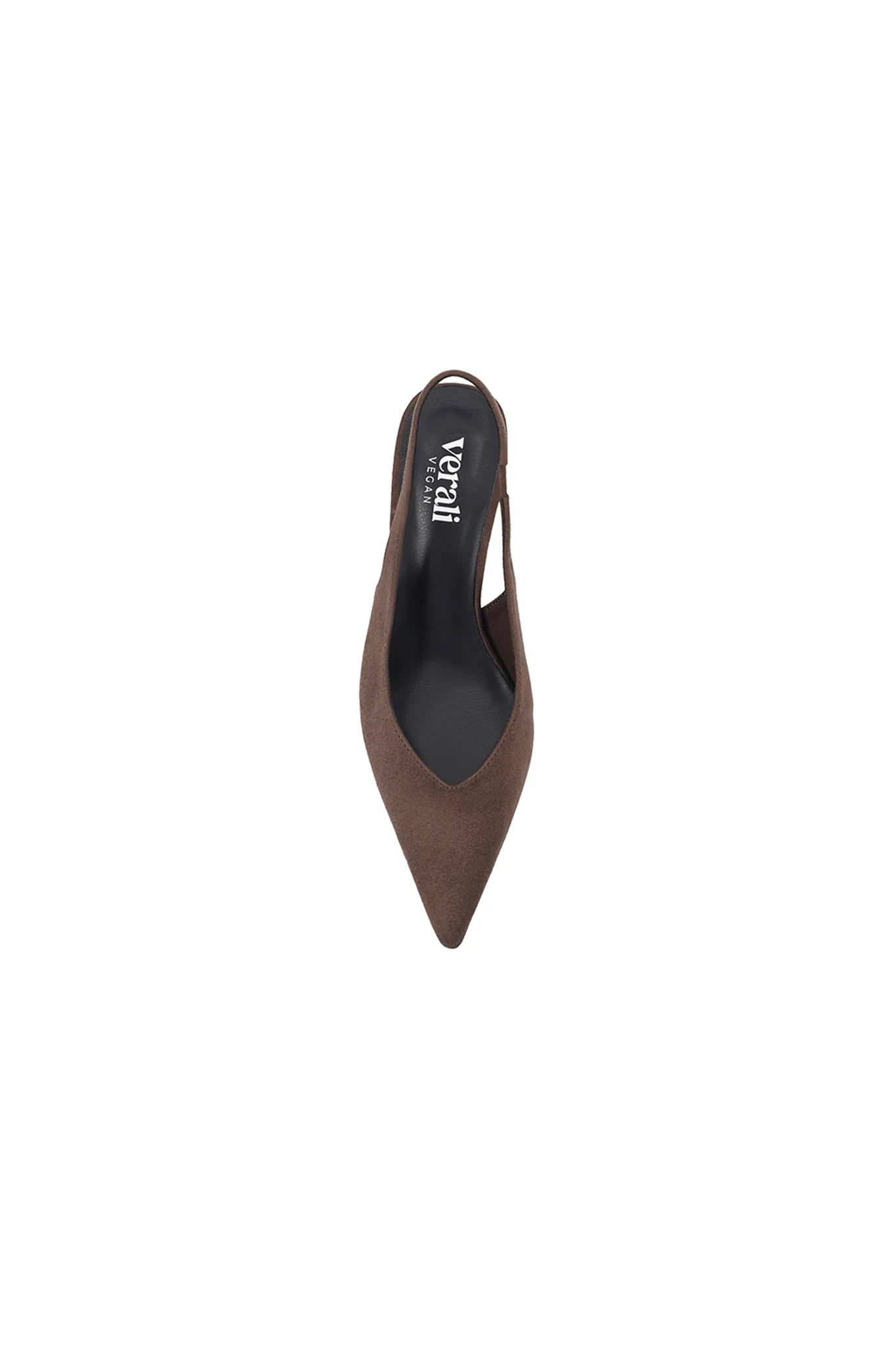 VERALI Lush Slingback Kitten Heels Chocolate