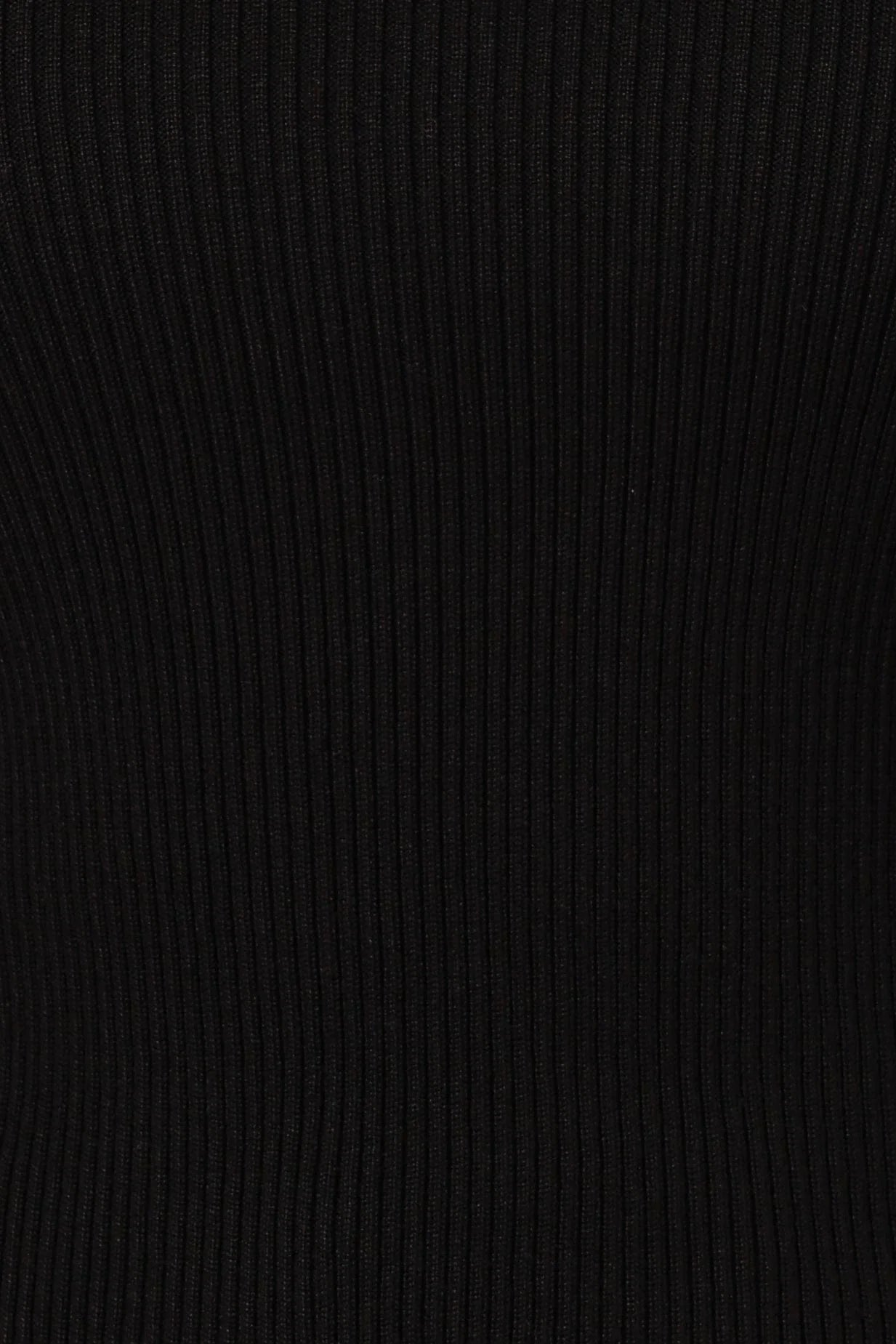 Tammy Ribbed Knit Top - Black