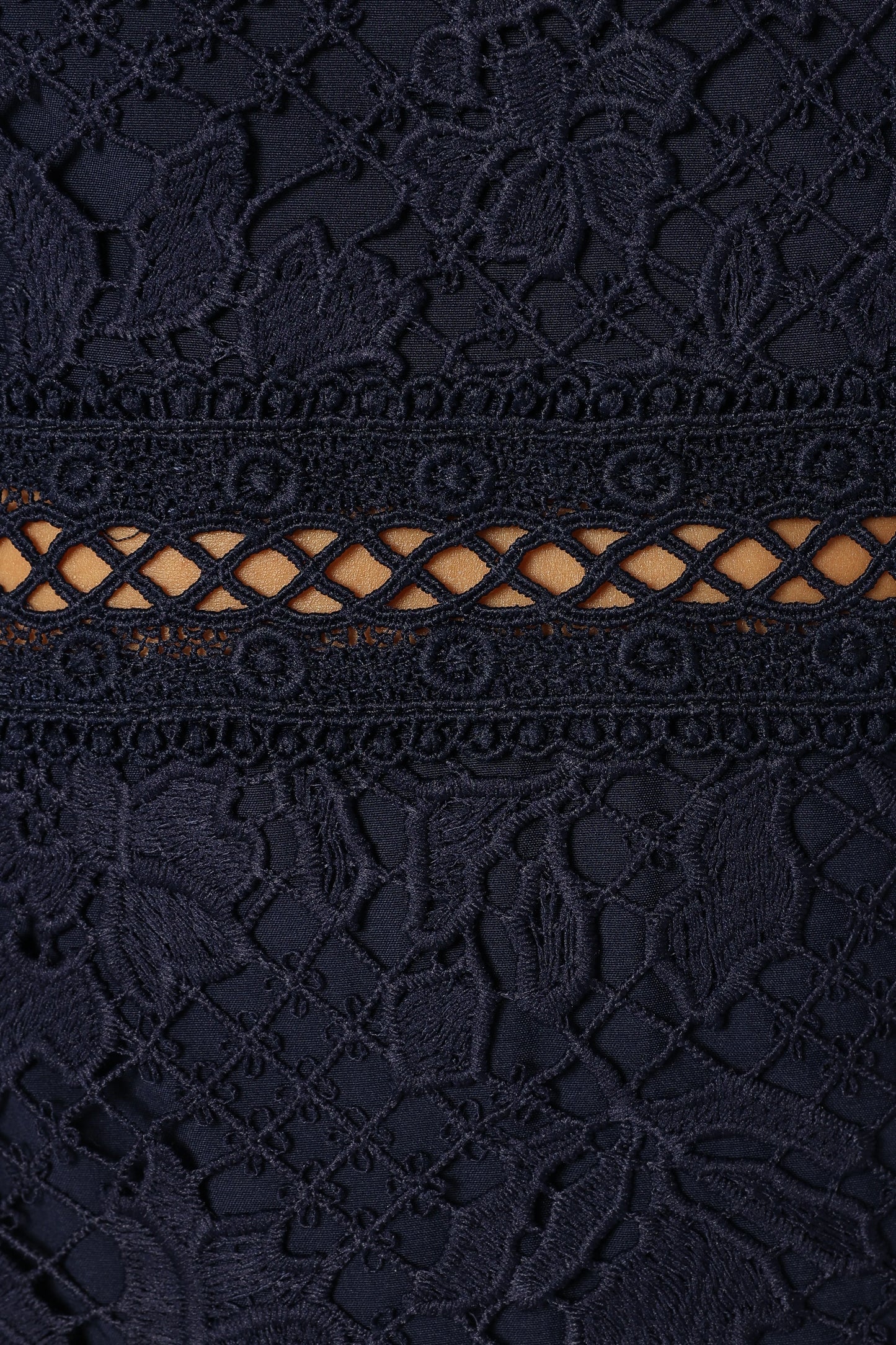 Pia Long Sleeve Midi Dress - Navy