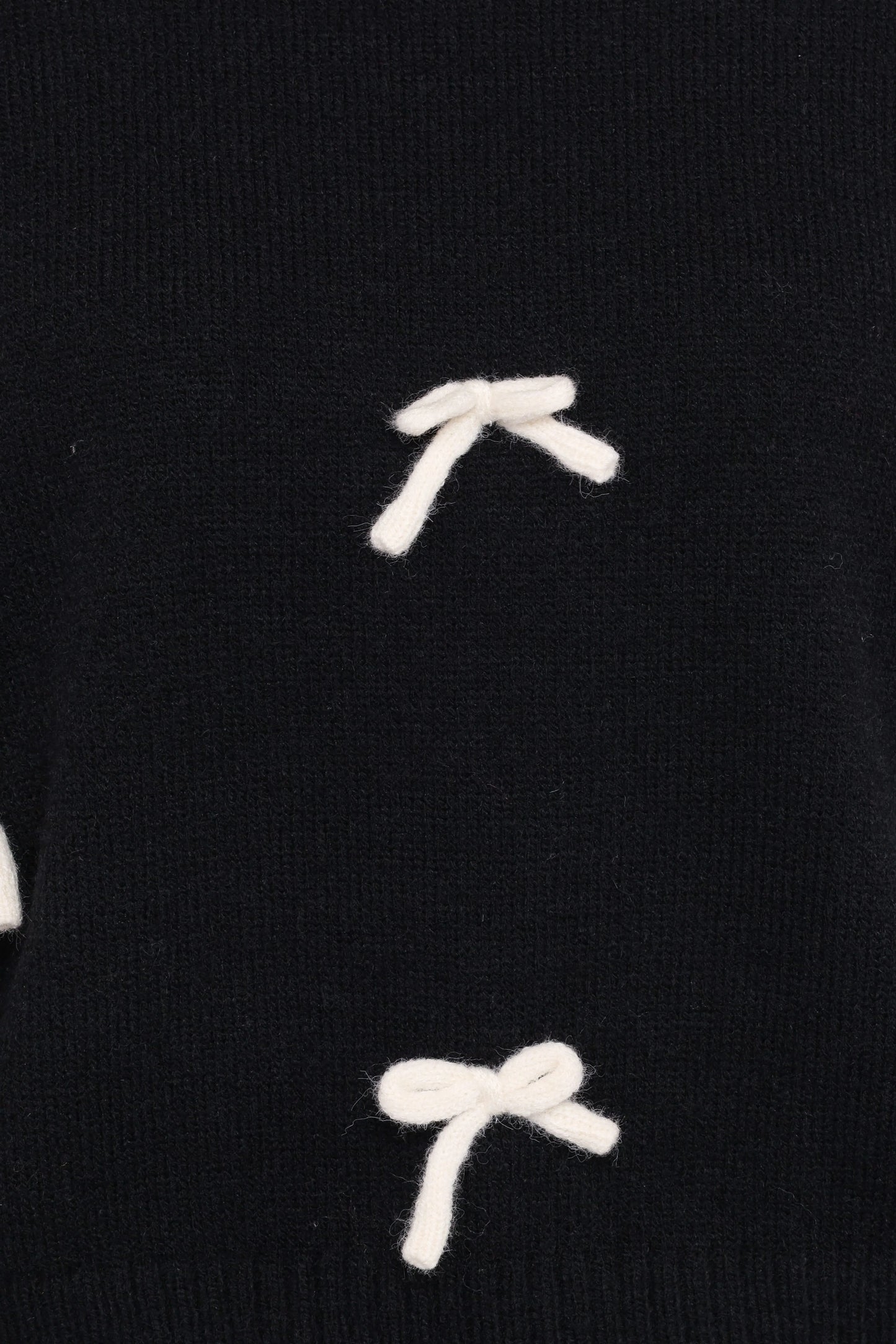 Voss Bow Knit Sweater - Black