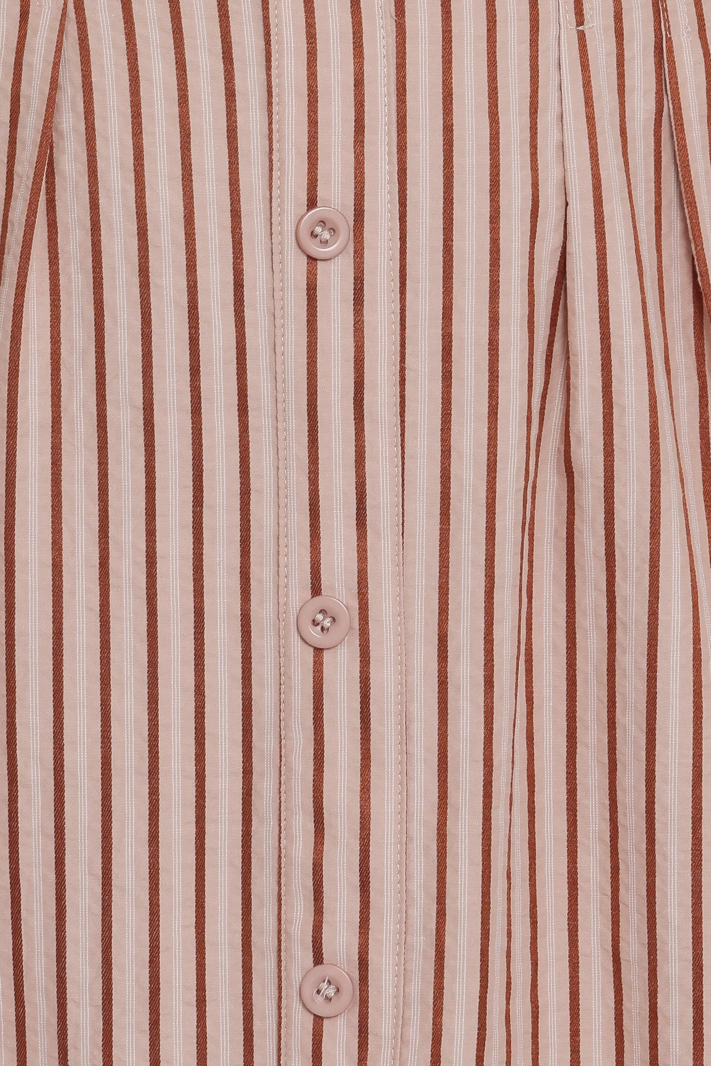 Eilis Short Sleeve Button Down Maxi Dress - Brown Stripe