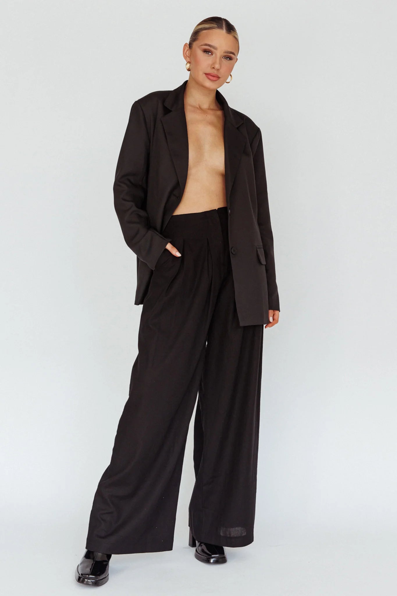 Sloan Side Pocket Trouser Pants Black