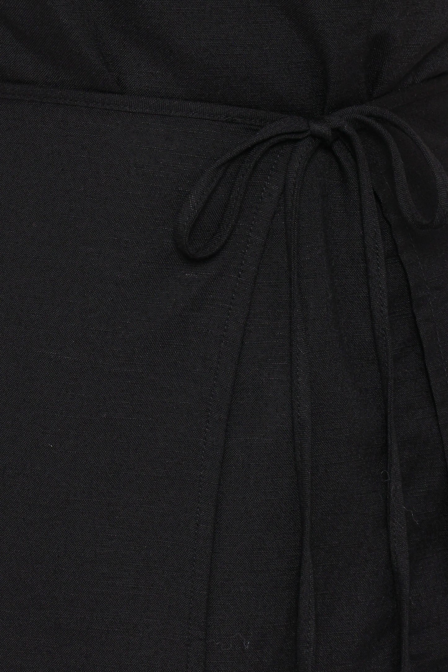 Karmen Wrap Mini Dress - Black