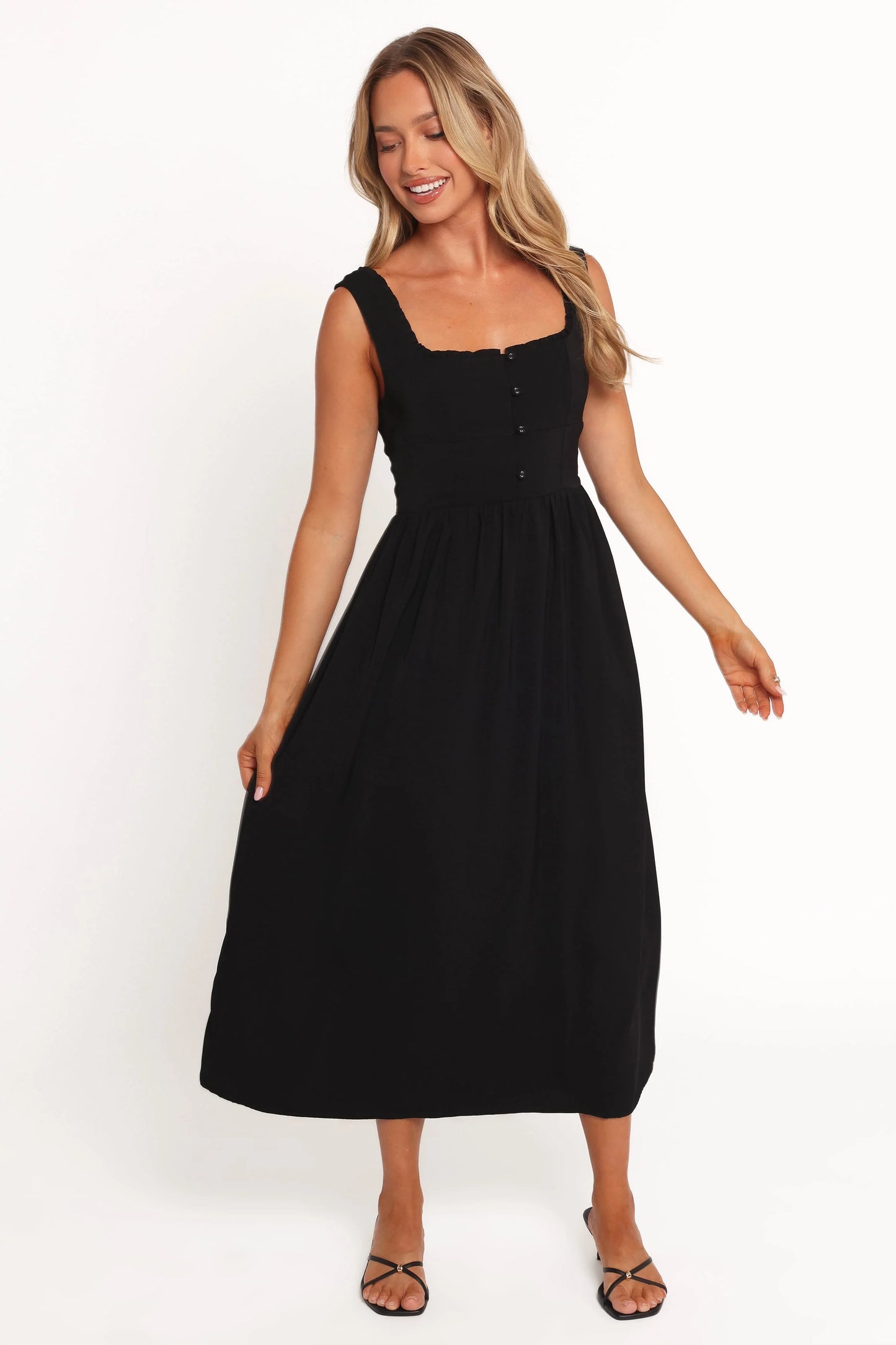 Melrose Midi Dress - Black