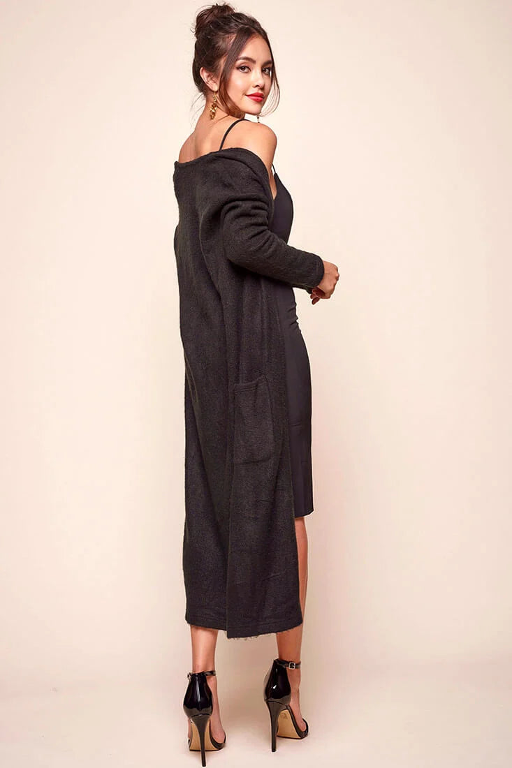 Brookhaven Cafe Long Sleeved Cardigan Black