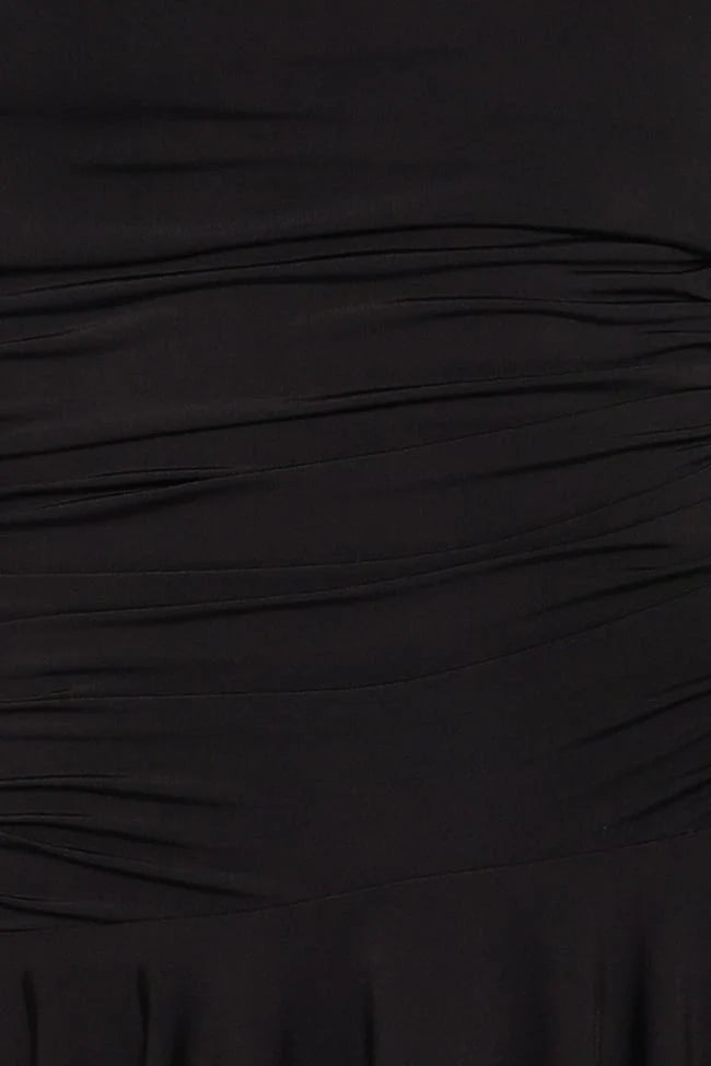 Messina Off Shoulder Mini Dress - Black