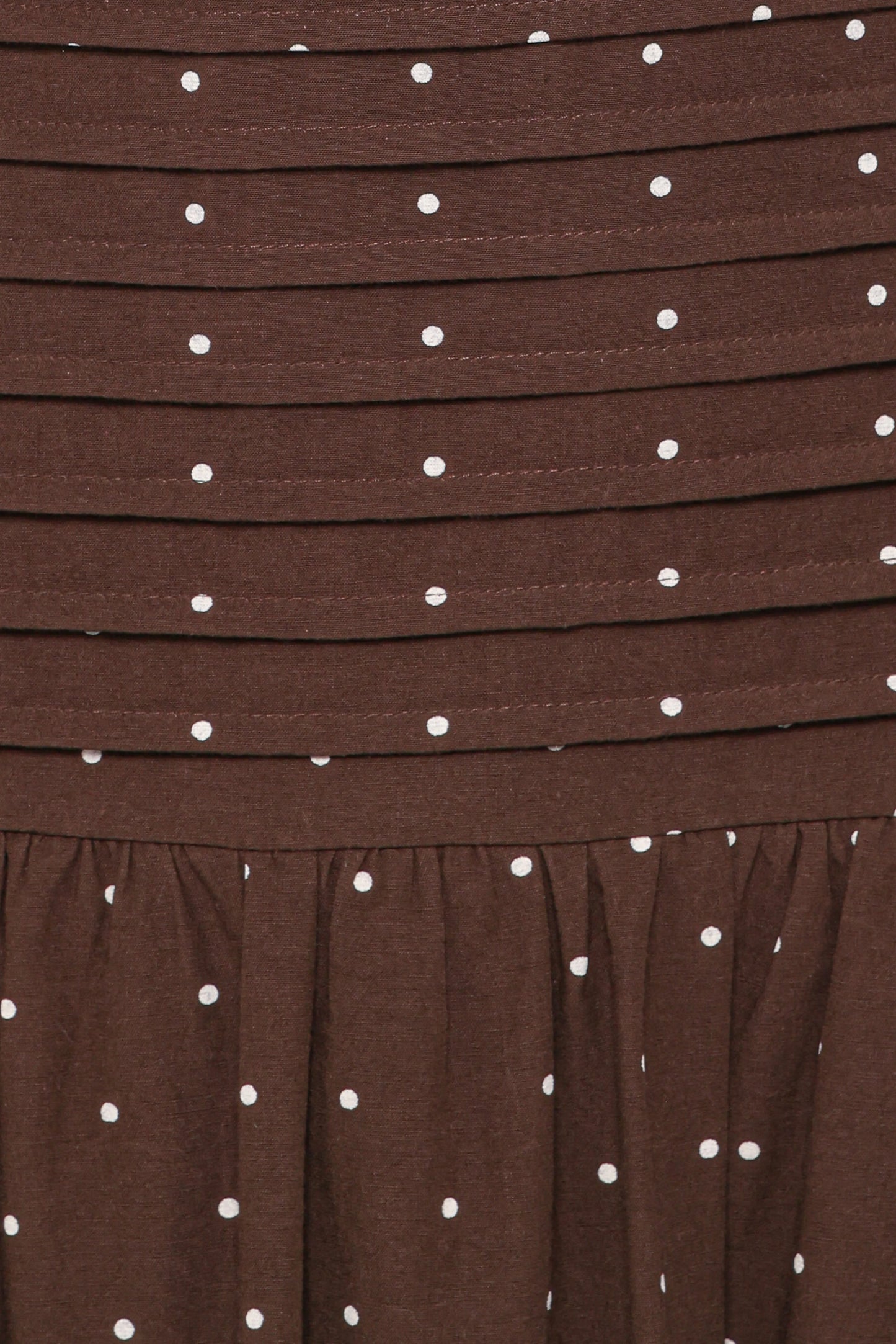 Mischa Maxi Dress - Brown Polka Dot
