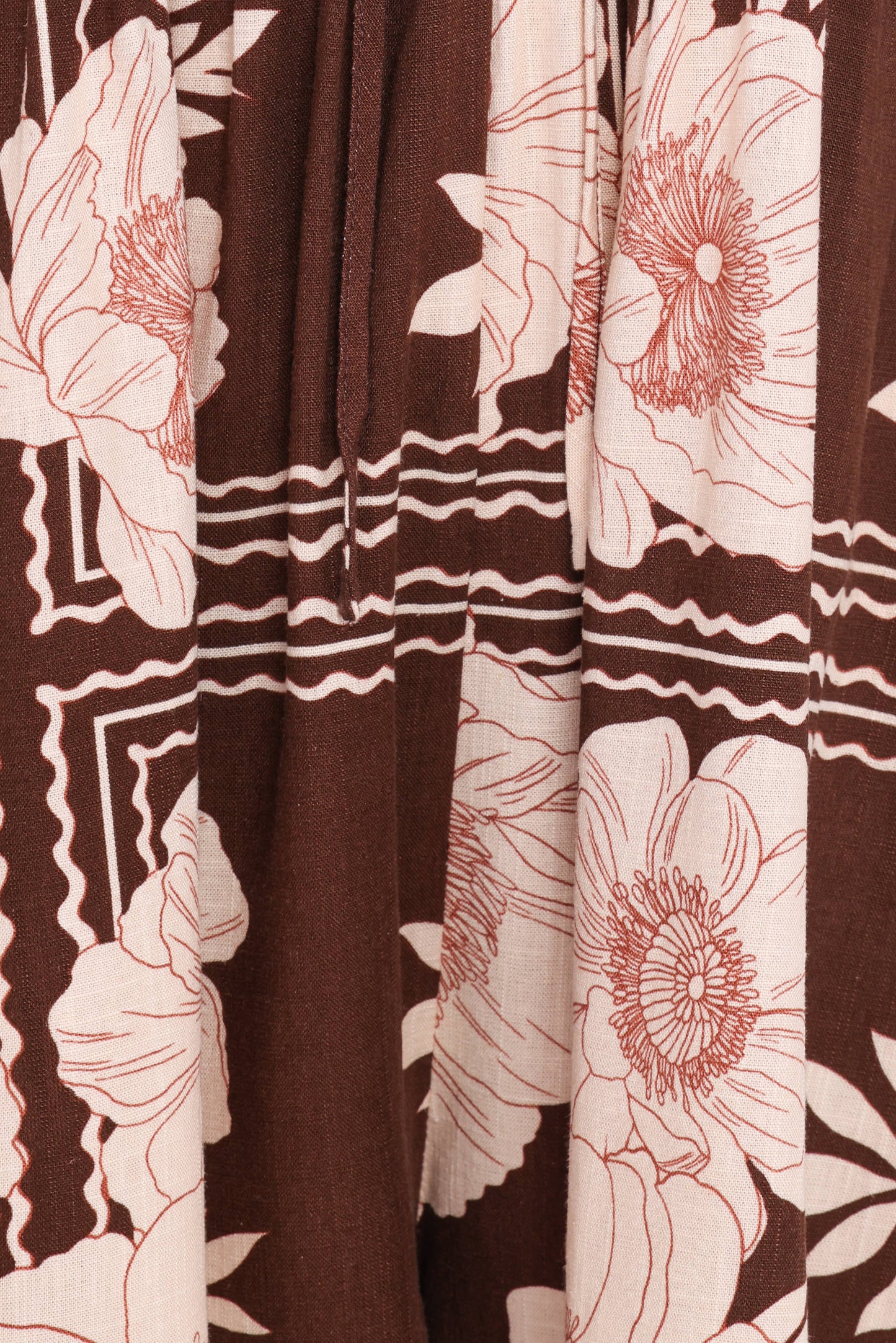 Henley Romper - Brown Floral