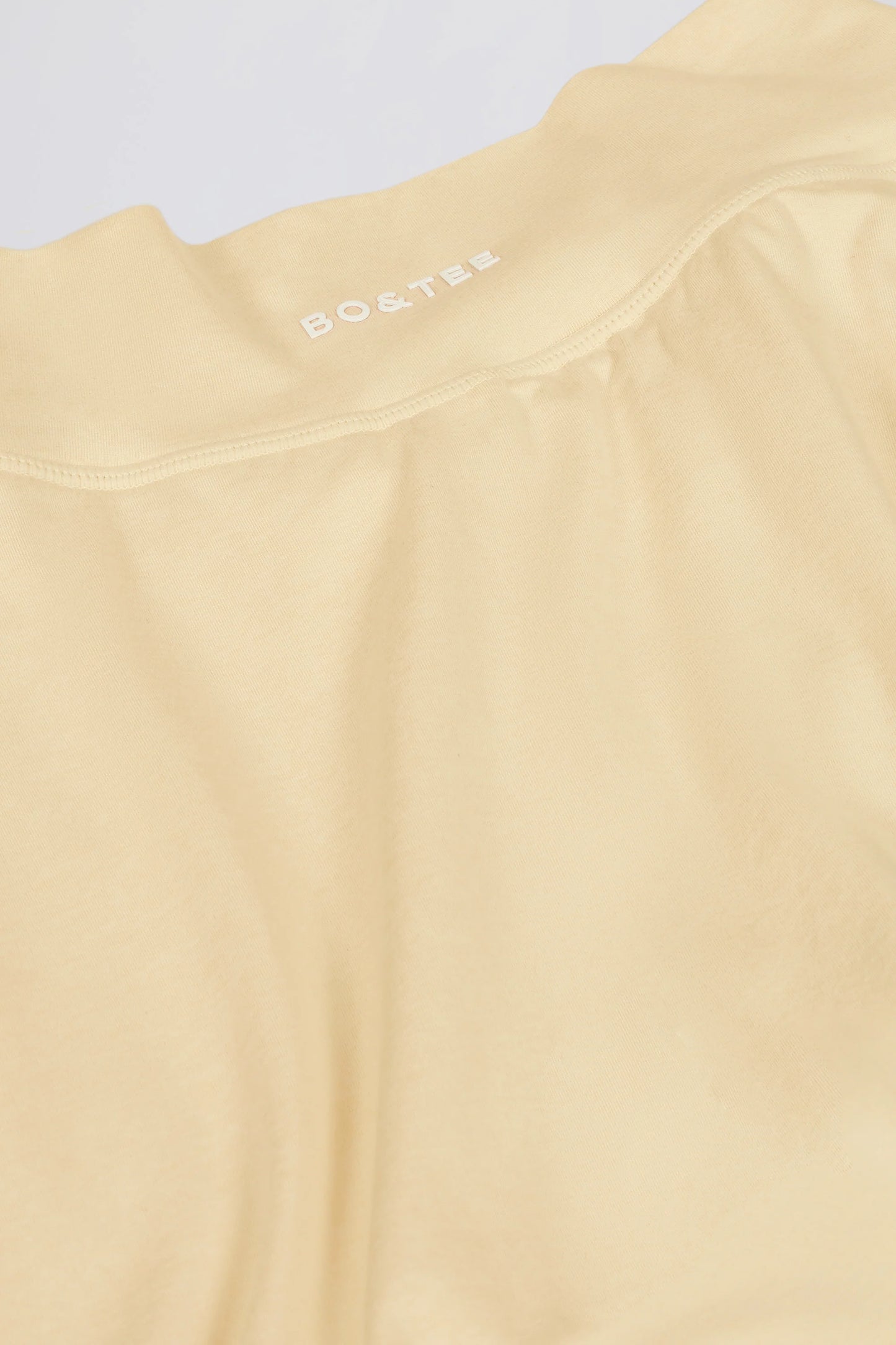 Brushed Jersey Crossover Mini Skort in Lemon Marl