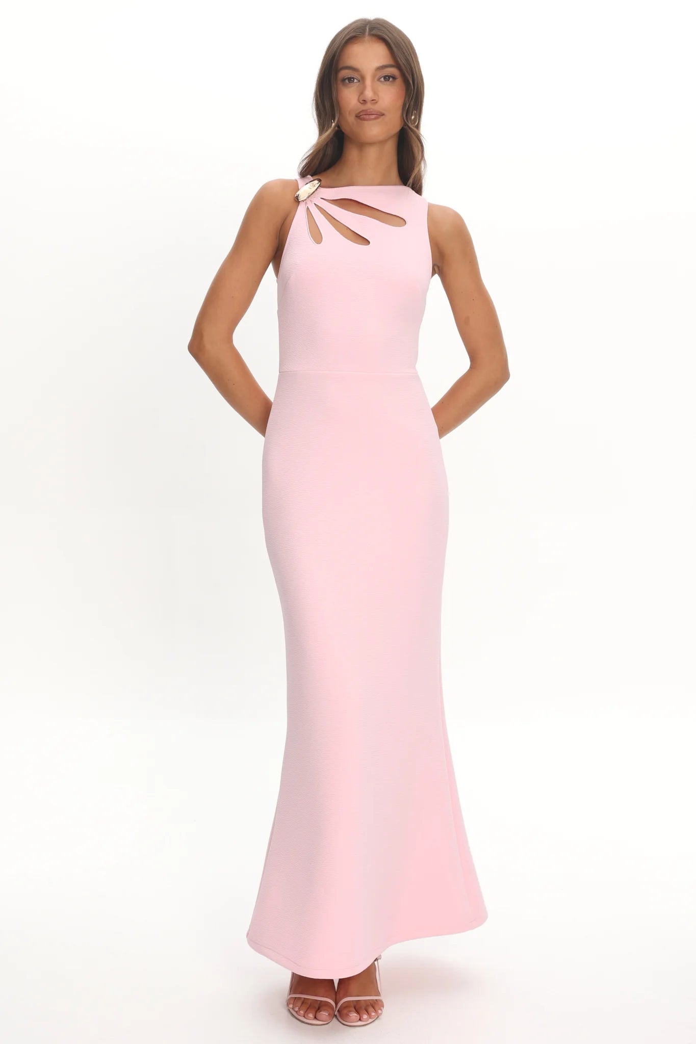 Antwerp Cut-Out Bust Maxi Dress Pink