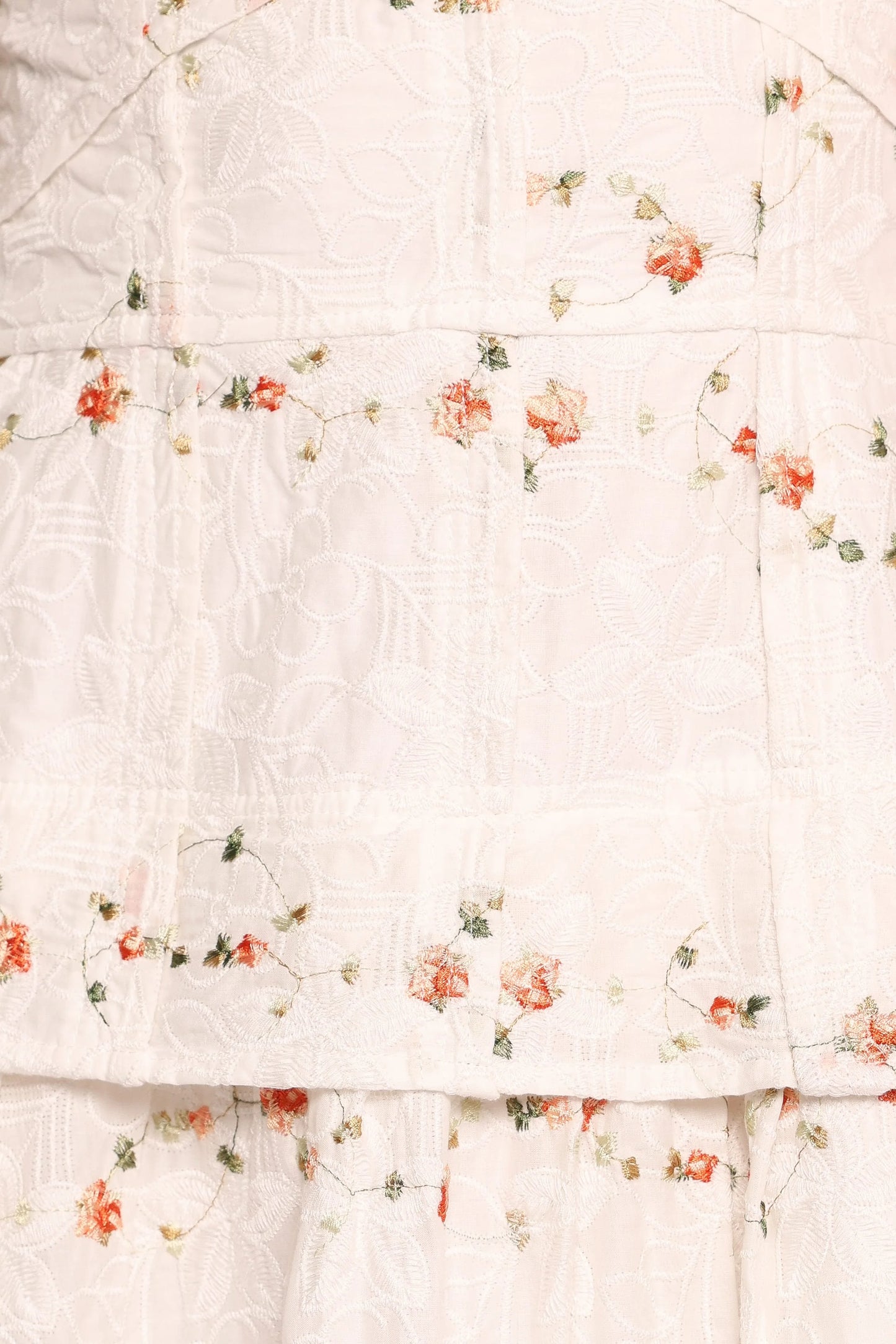 Eleanora Midi Dress - White Floral