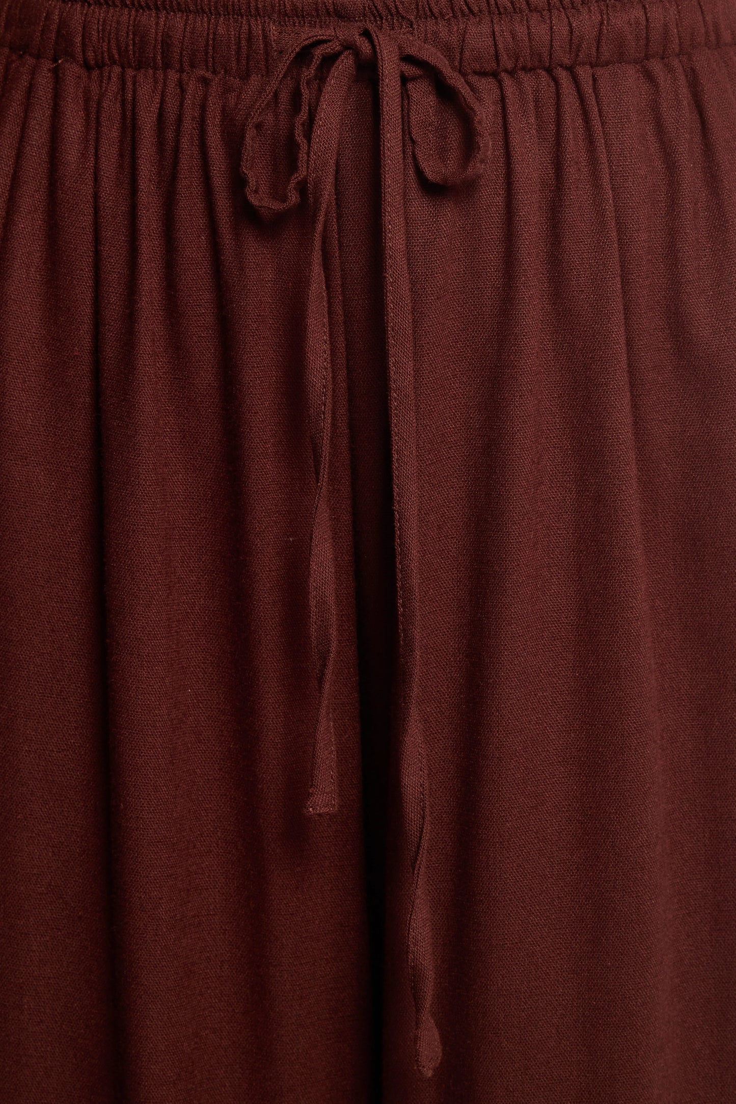 Zane Tie Waist Pant - Chocolate