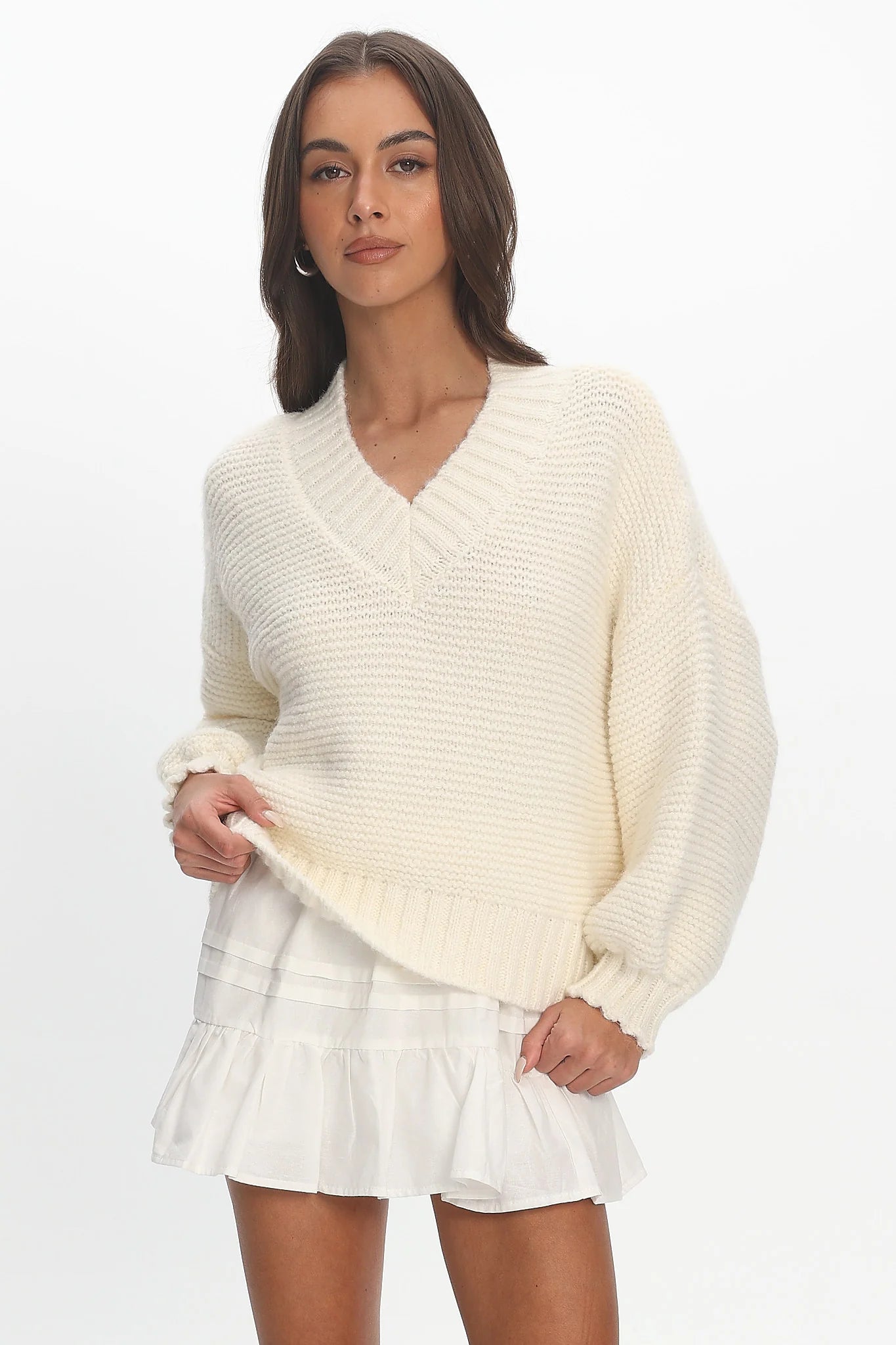 Samaya Chunky Knit Sweater Cream