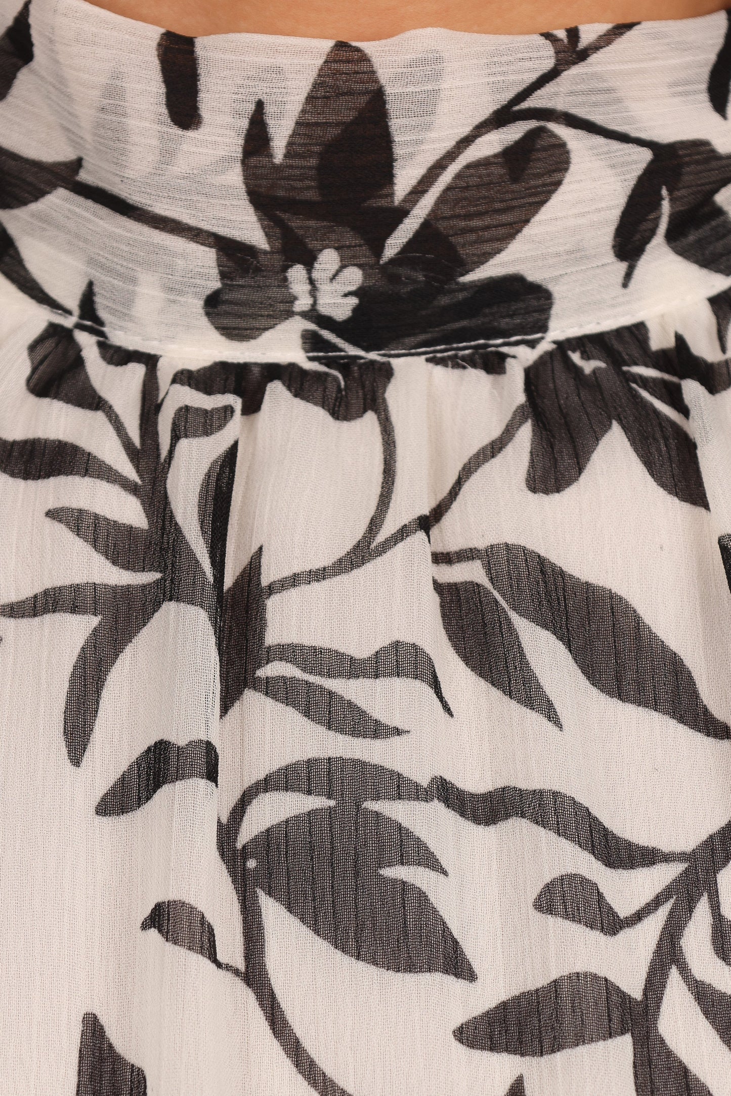 Senna Top - White Black Floral