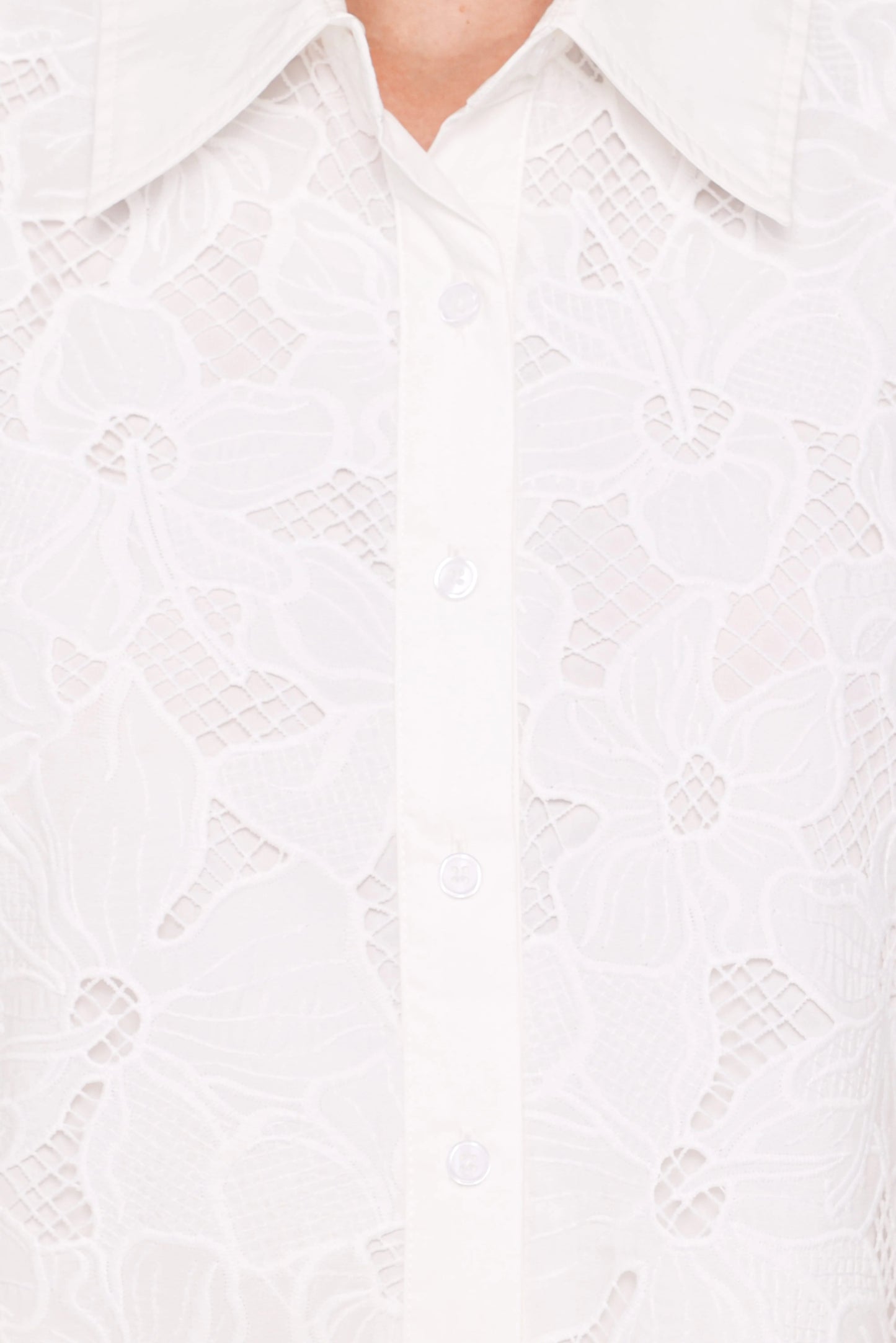Fidelma Cropped Shirt - White