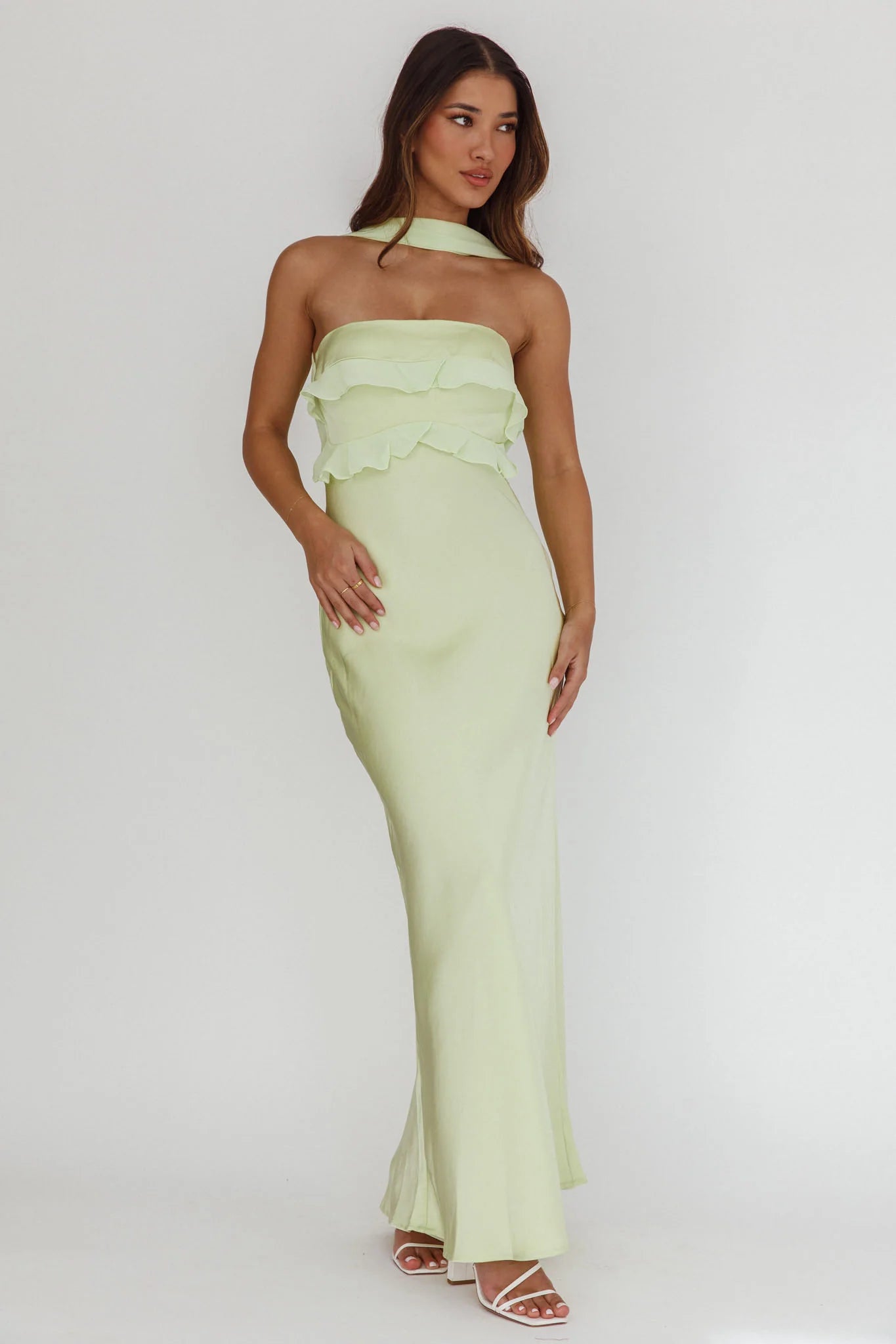 damsel reverse halter maxi dress Damsel Reverse Halter Maxi Dress Blush