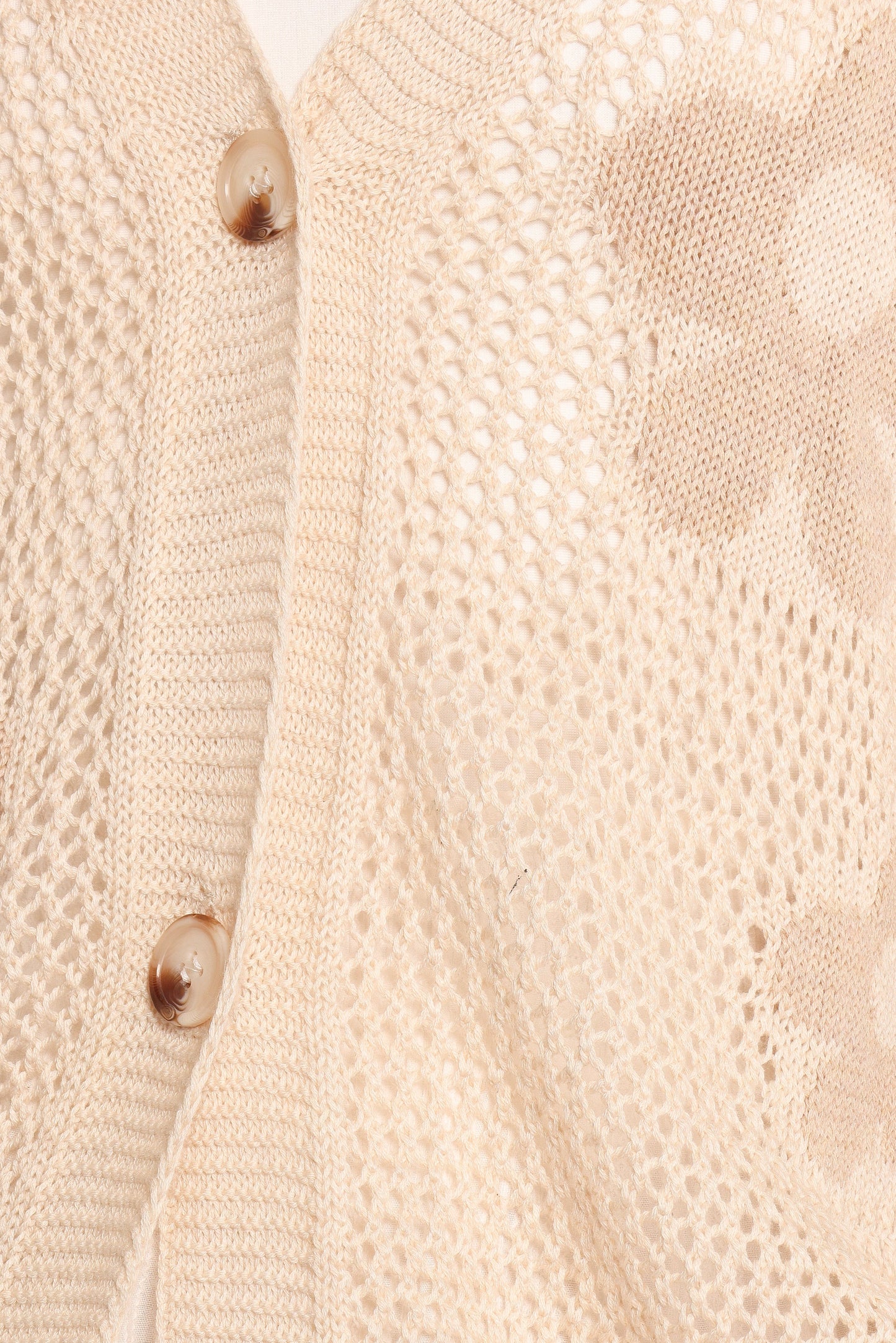 Winslow Open Knit Flower Cardigan - Tan