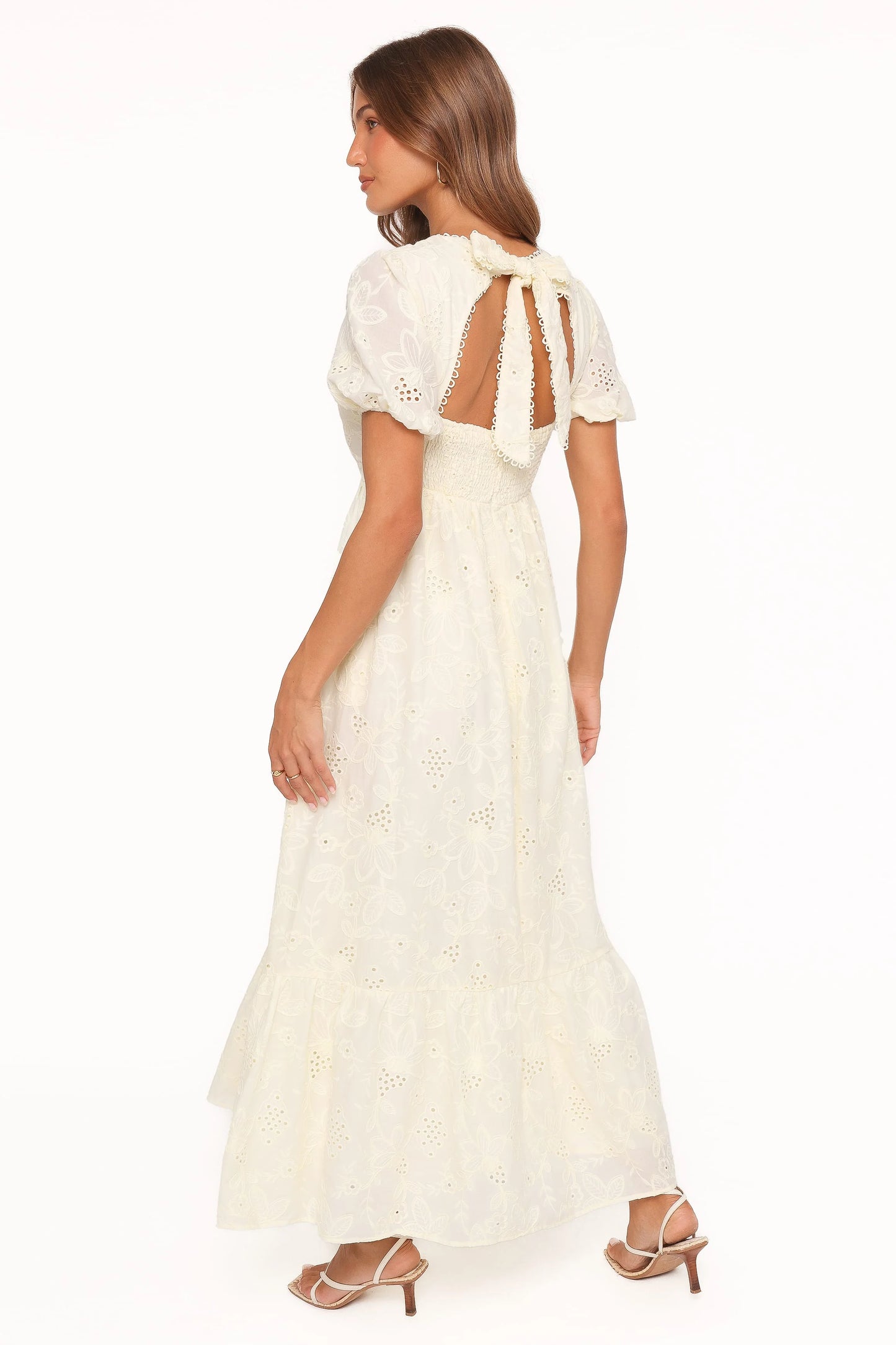 Janice Maxi Dress - Butter Yellow Broderie