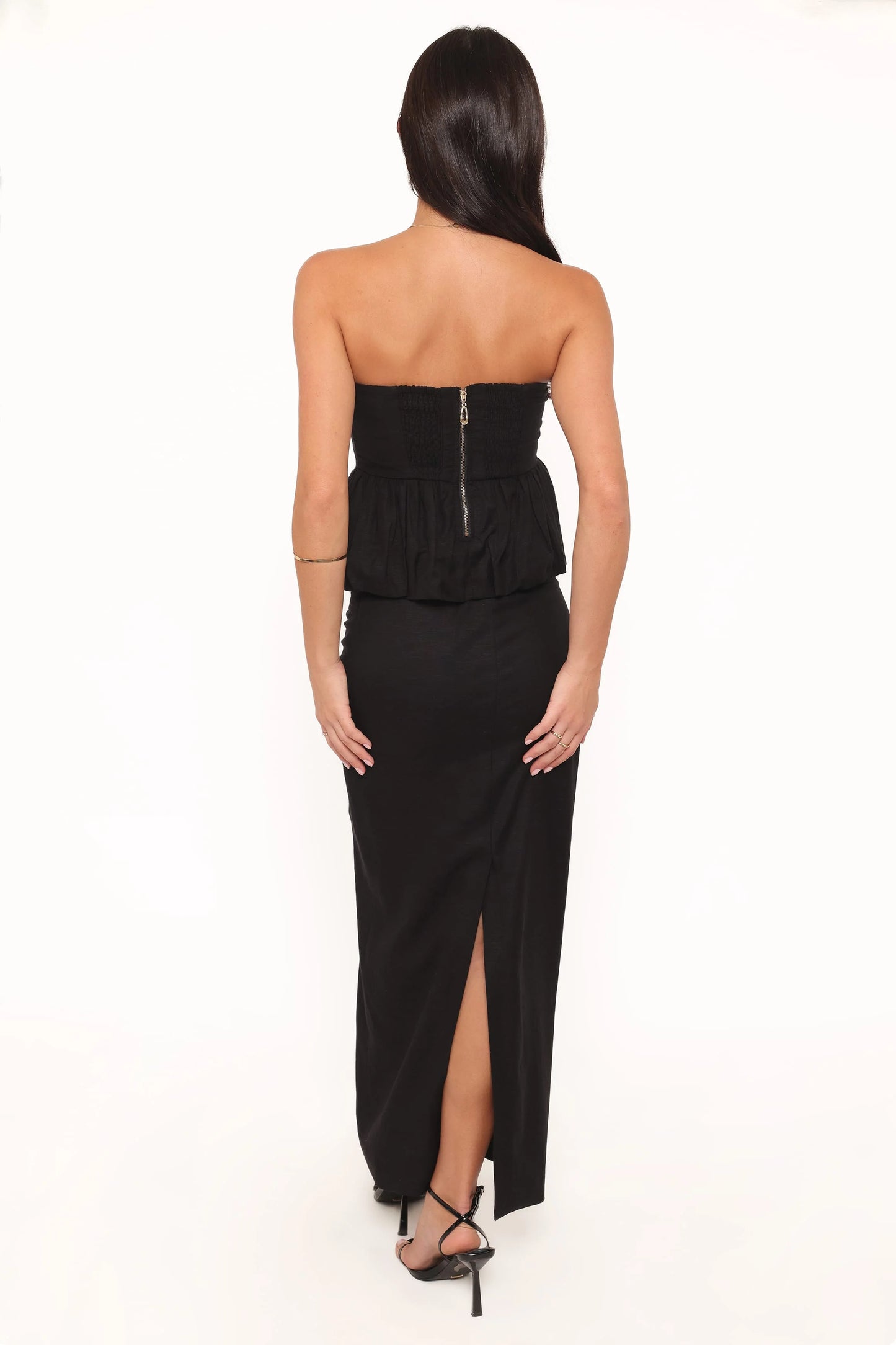 Ursa Fitted Column Skirt - Black