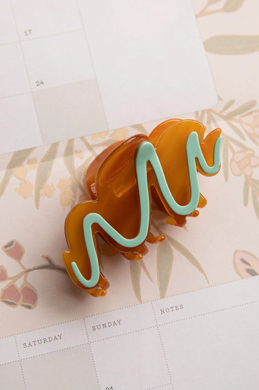 Cloudy Hair Clip Caramel