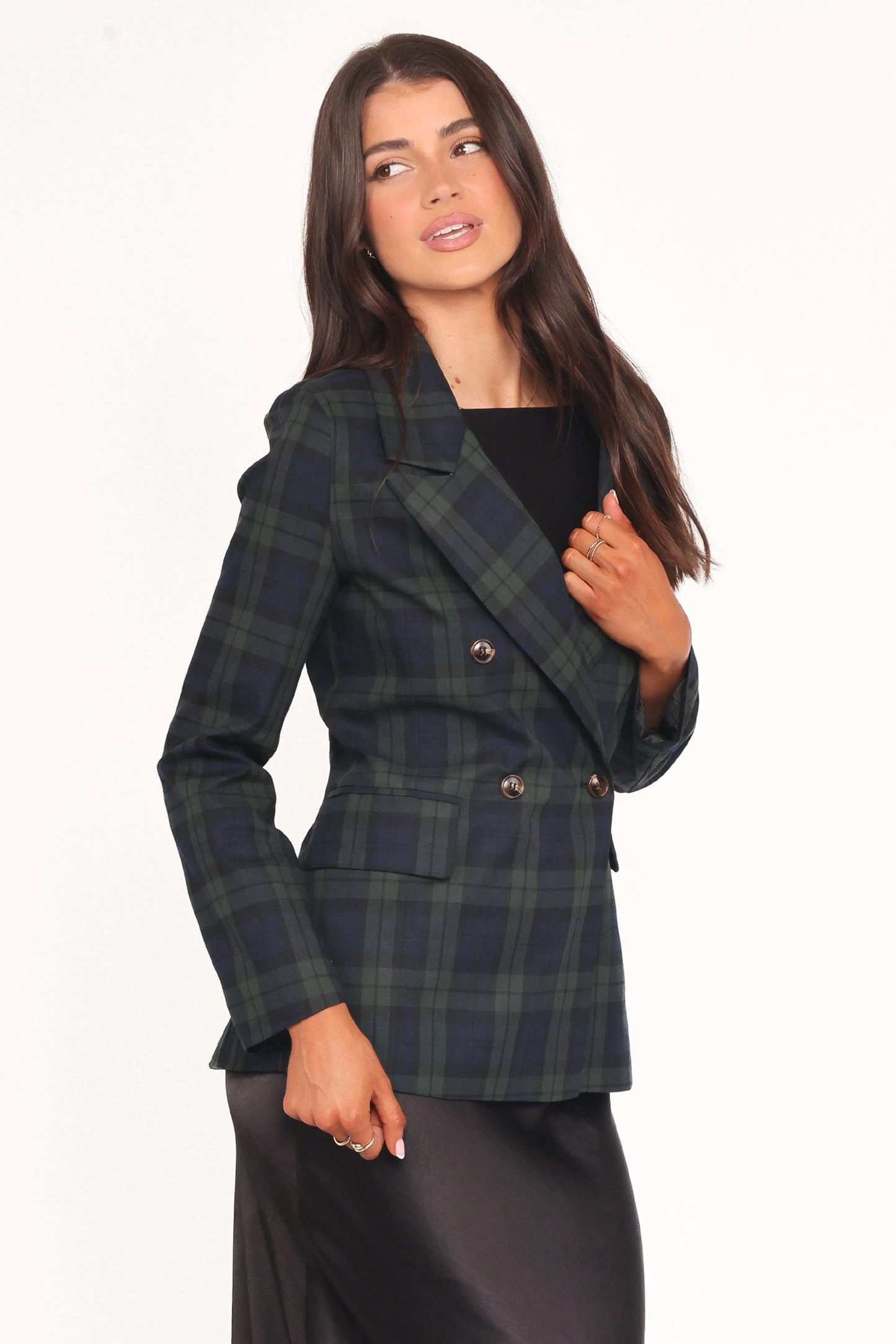 Juliette Blazer - Green Plaid
