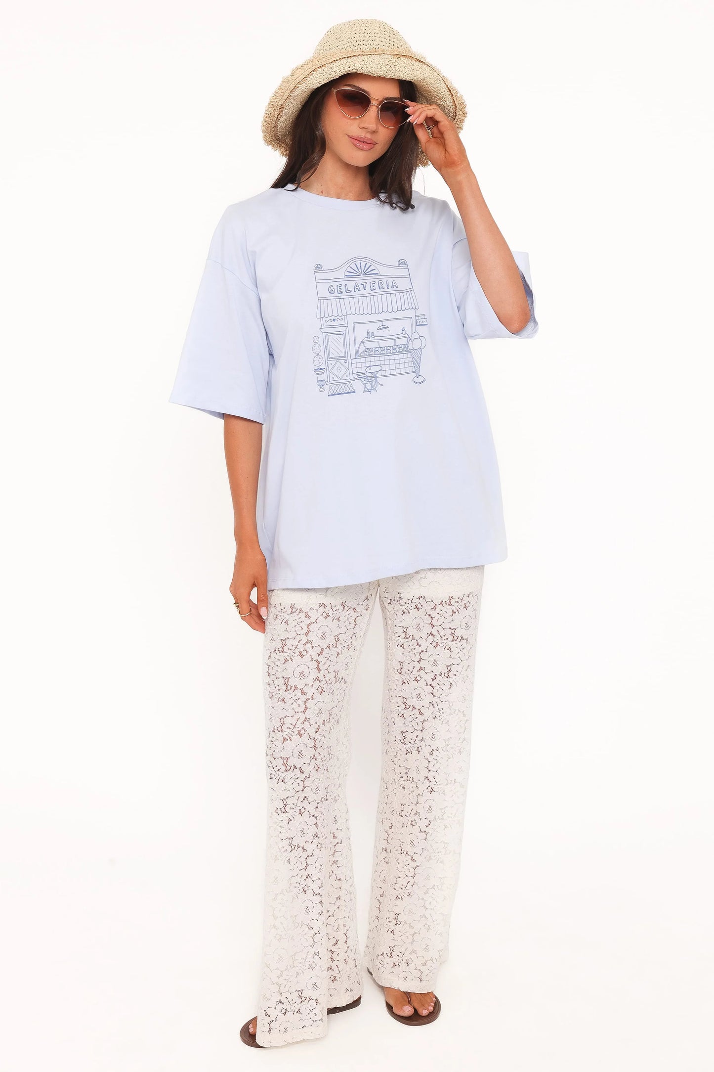 Carmen Graphic Tee - Baby Blue