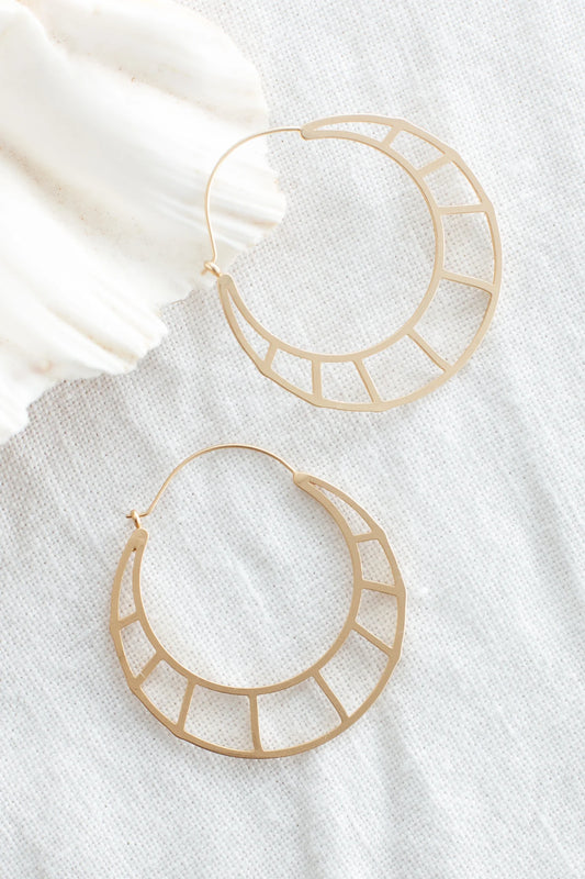 Dinah Hoop Earrings Gold