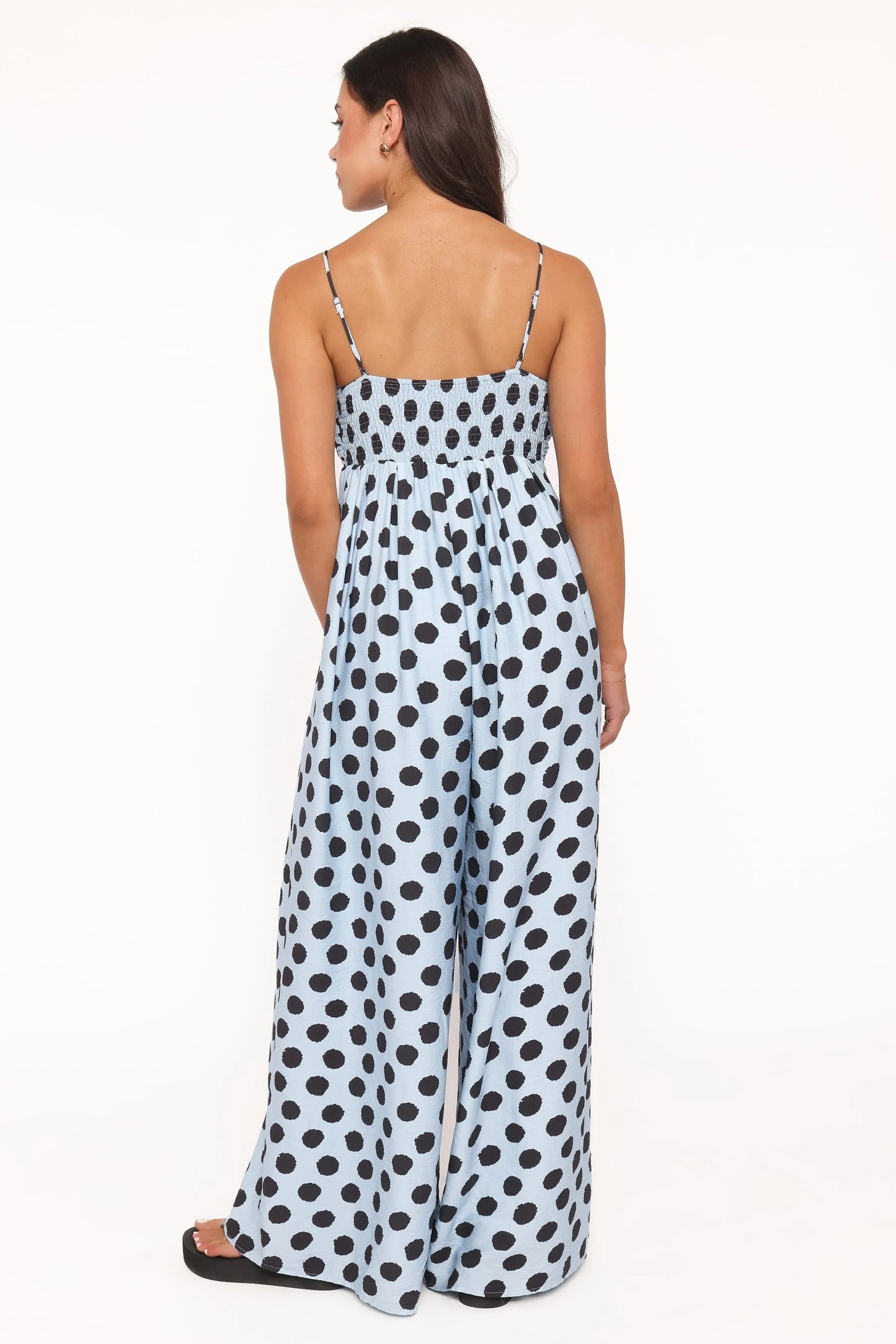 Pricilla Jumpsuit - Blue Polka Dot