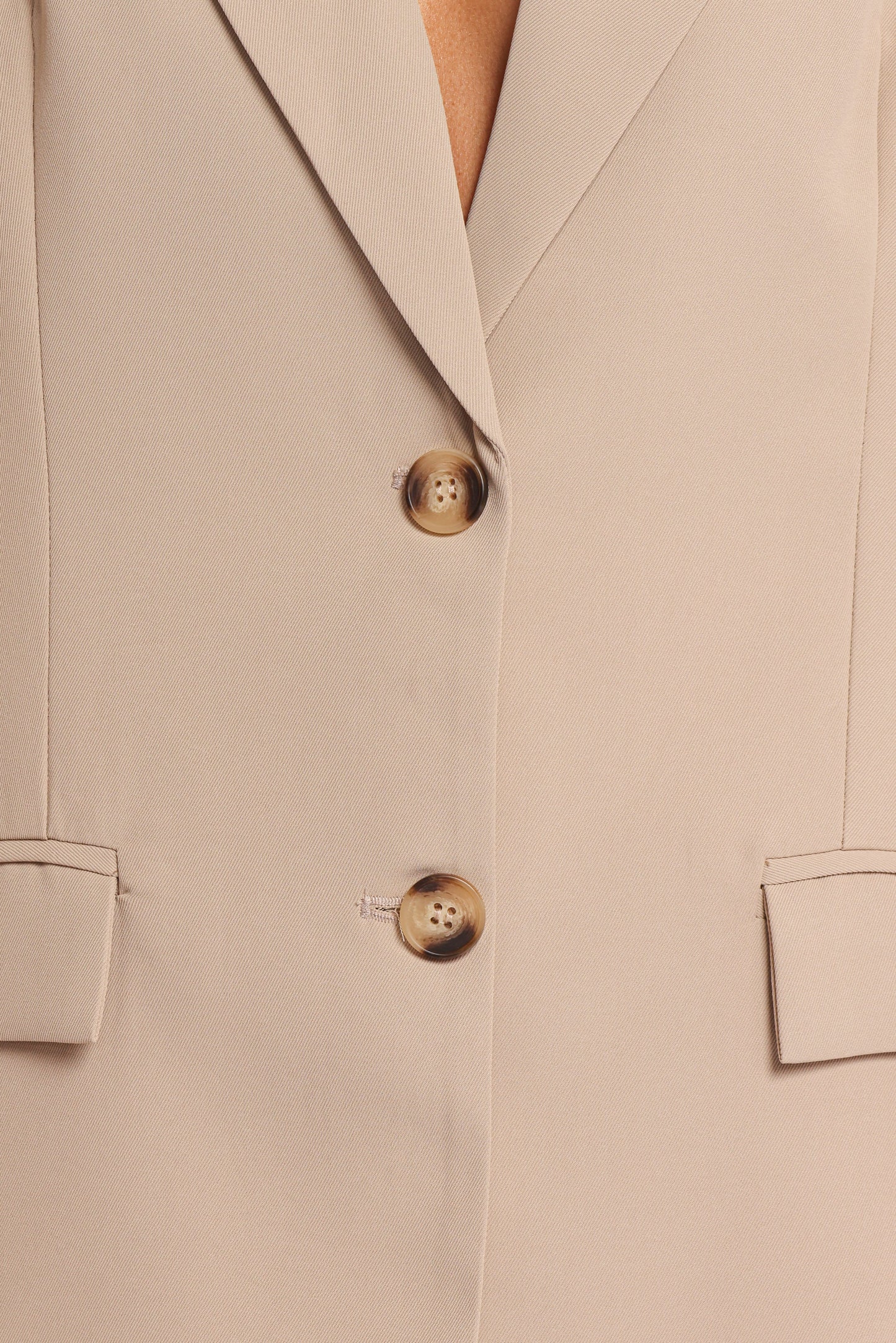 Nora Short Sleeve Blazer - Beige