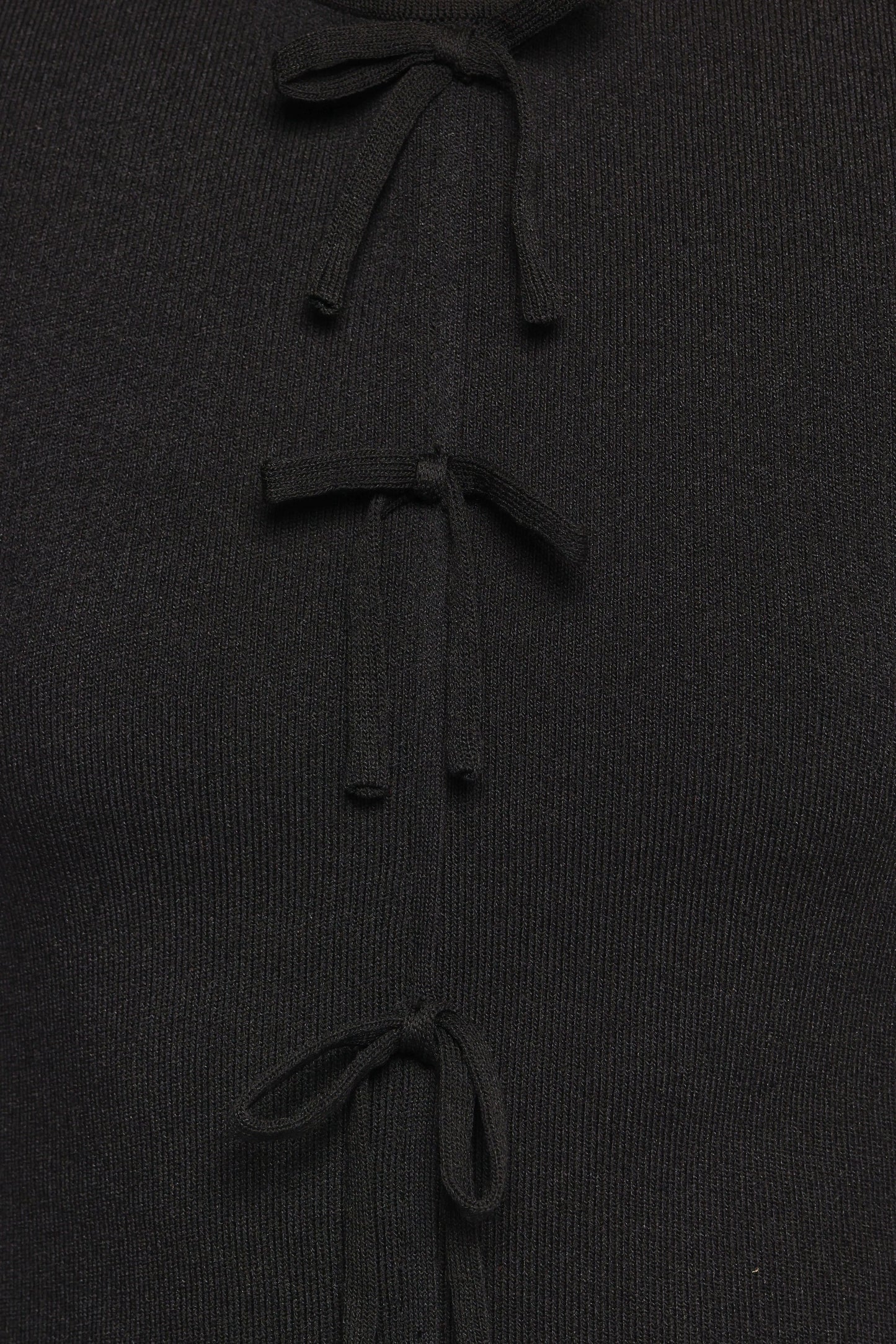 Milani Bow Knitted Top - Black