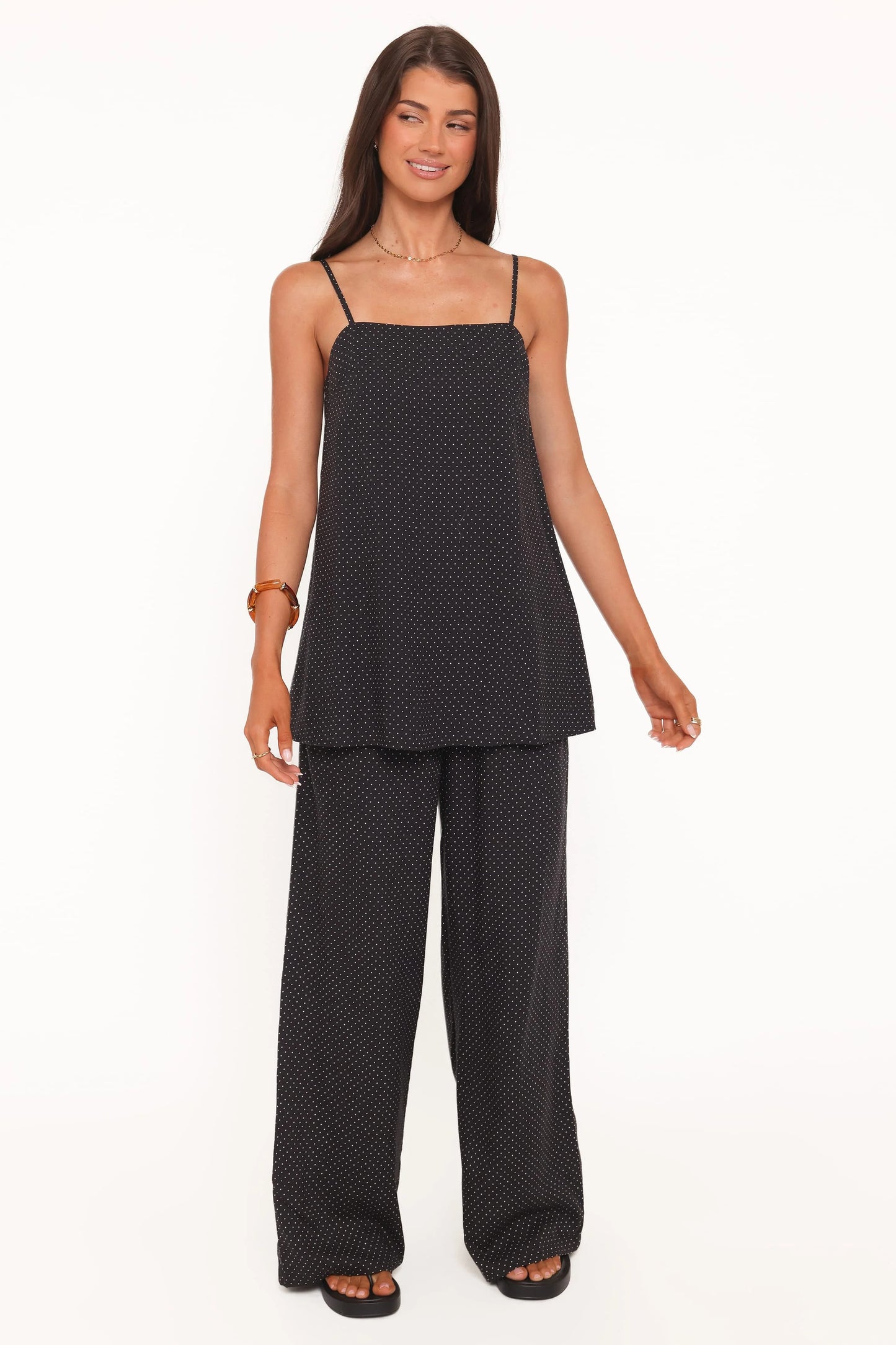 Lexi Top - Black Polkadot