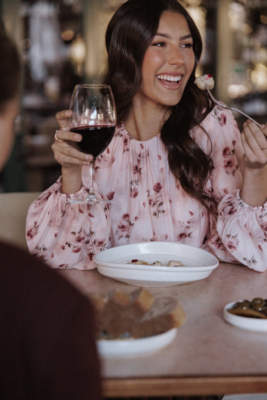 Dallas Long Sleeve Top - Pink Rose