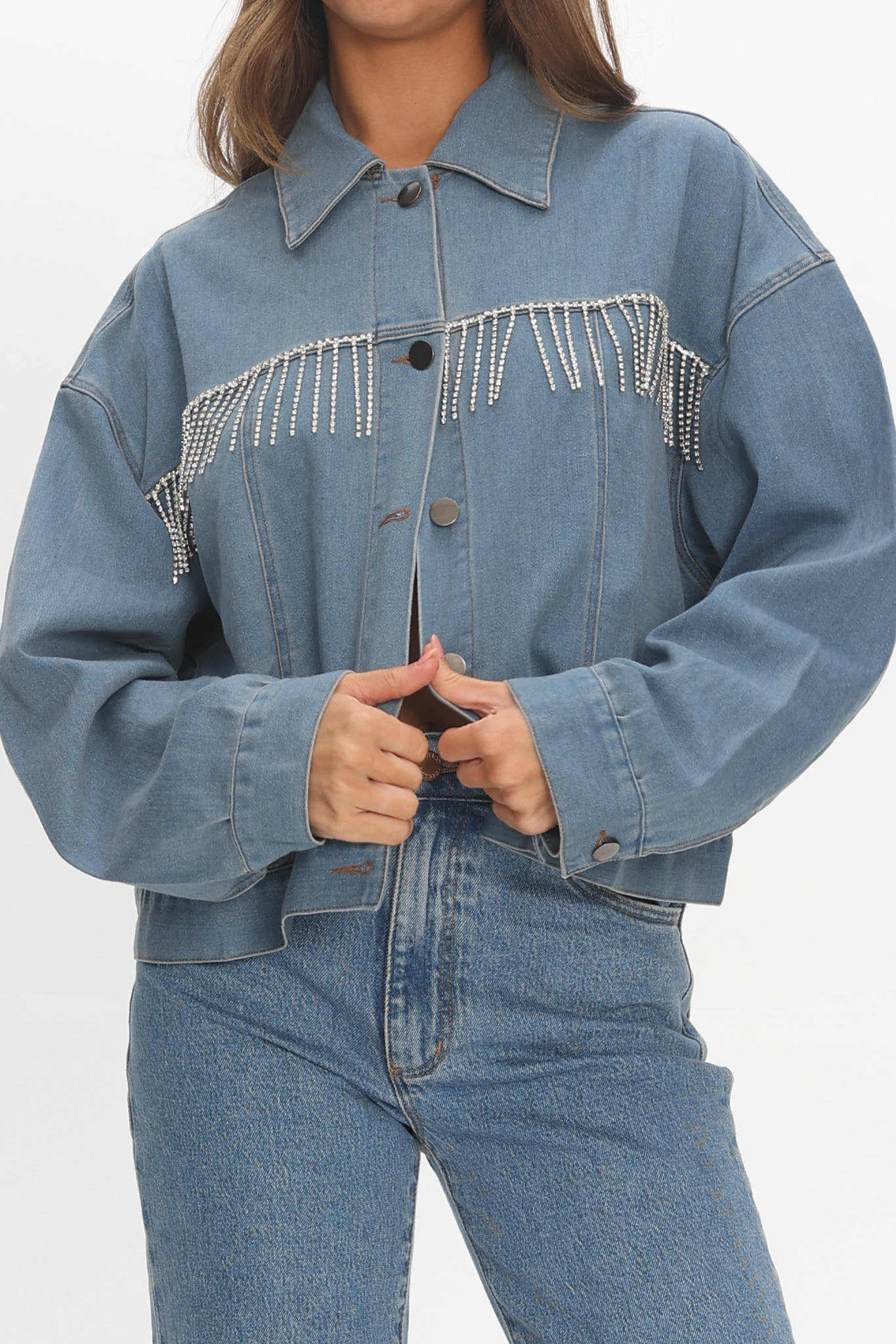 Rodeo Diamante Jacket Washed Blue