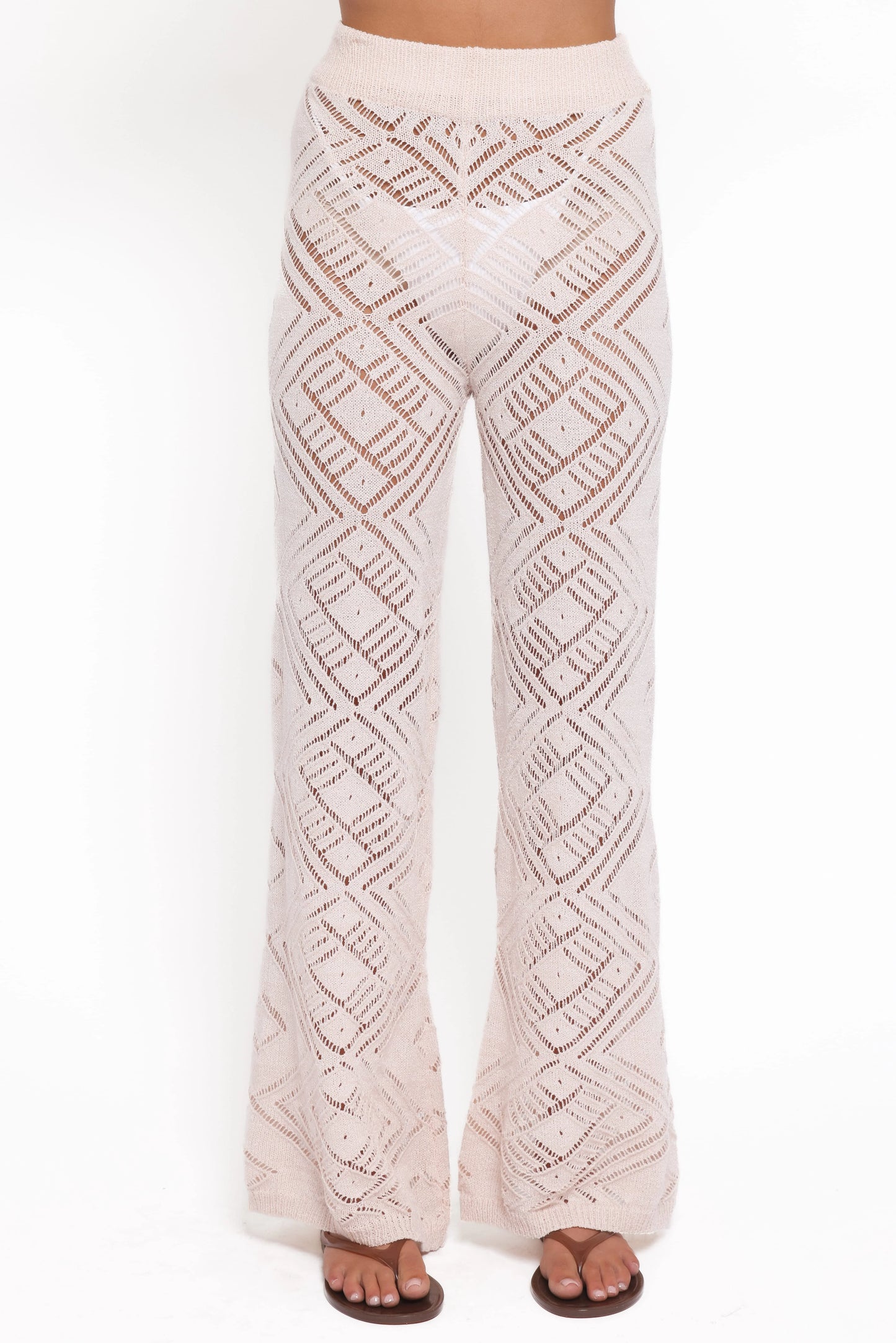 Briony Knit Pant Set - Cream