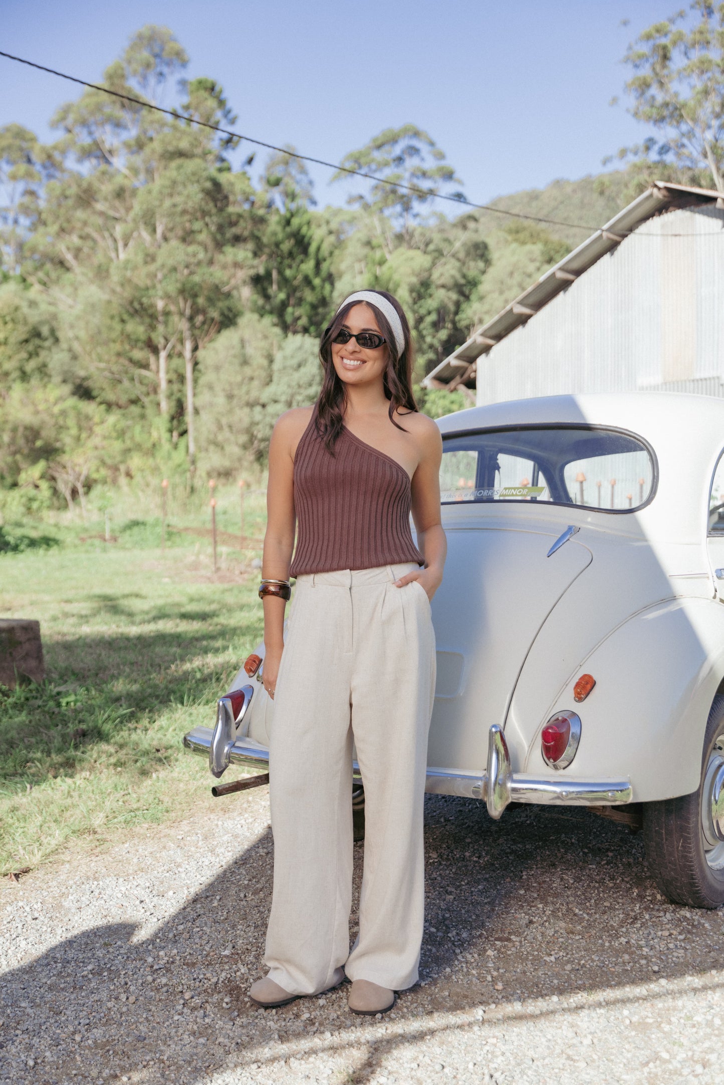 Dean Linen Pants - Beige