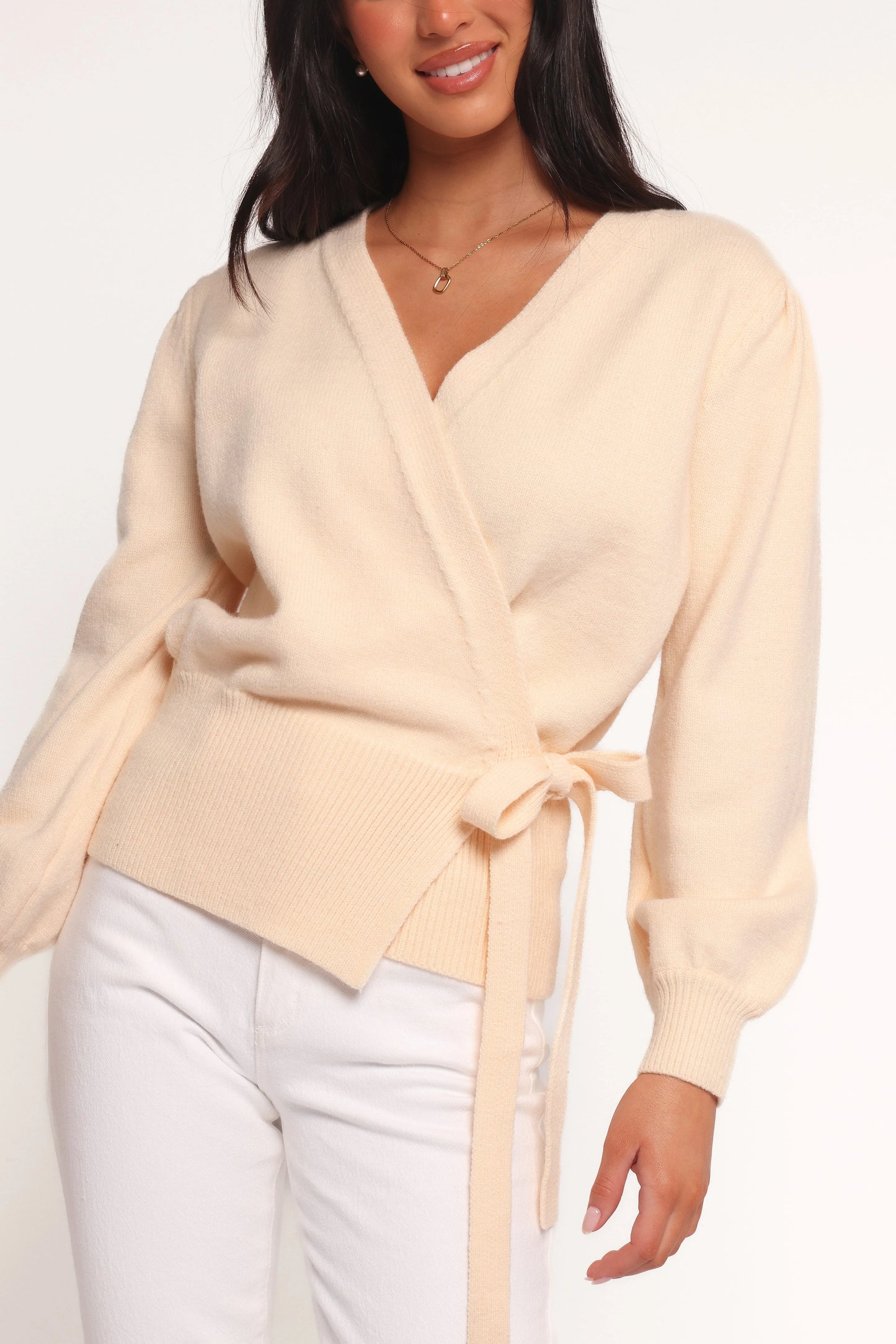 Abbey Ballet Wrap Cardigan - Cream