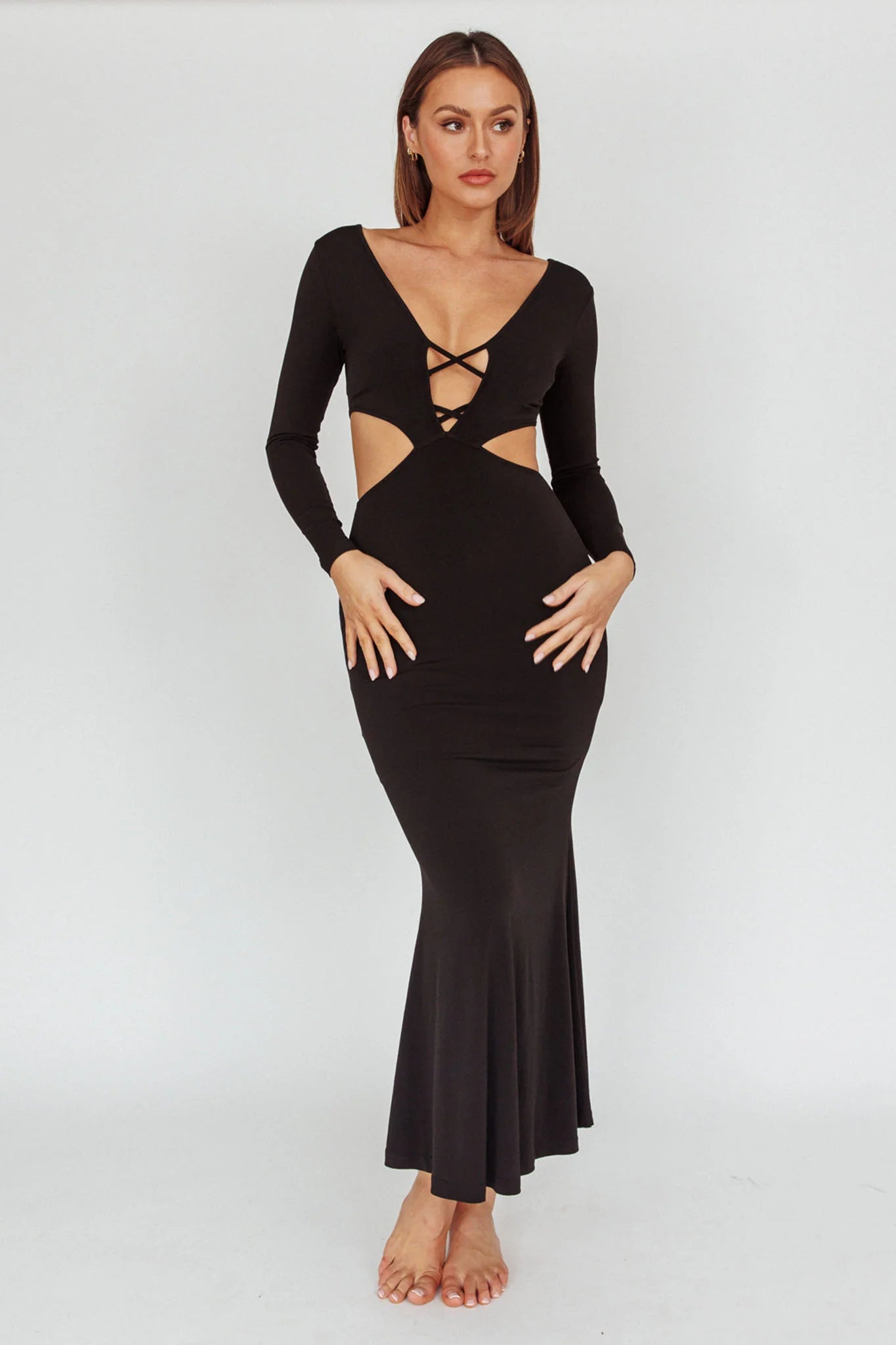 Dress Codes Cut-Out Maxi Dress Black