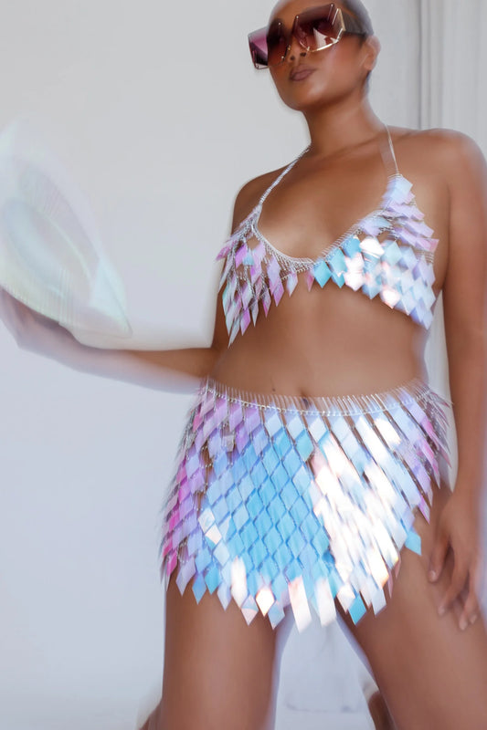 River Festival Shiny Sequins Top (Top Only)