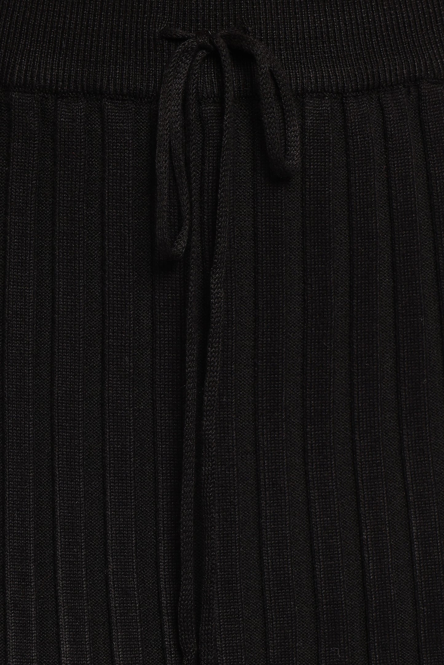 Richelle Ribbed Knit Skirt Set - Black