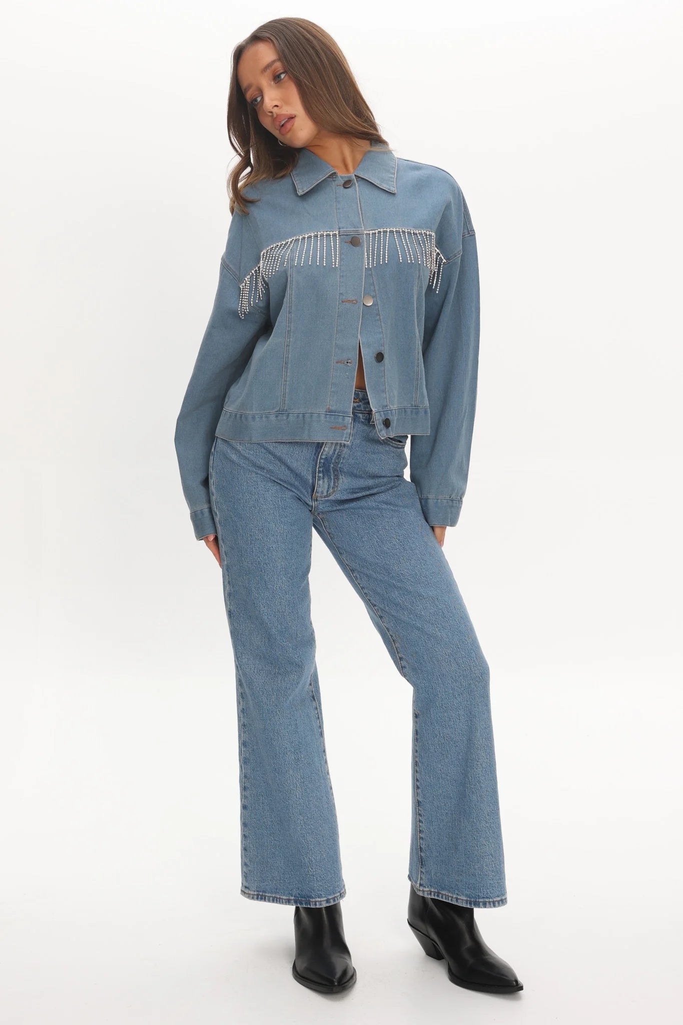 Rodeo Diamante Jacket Washed Blue