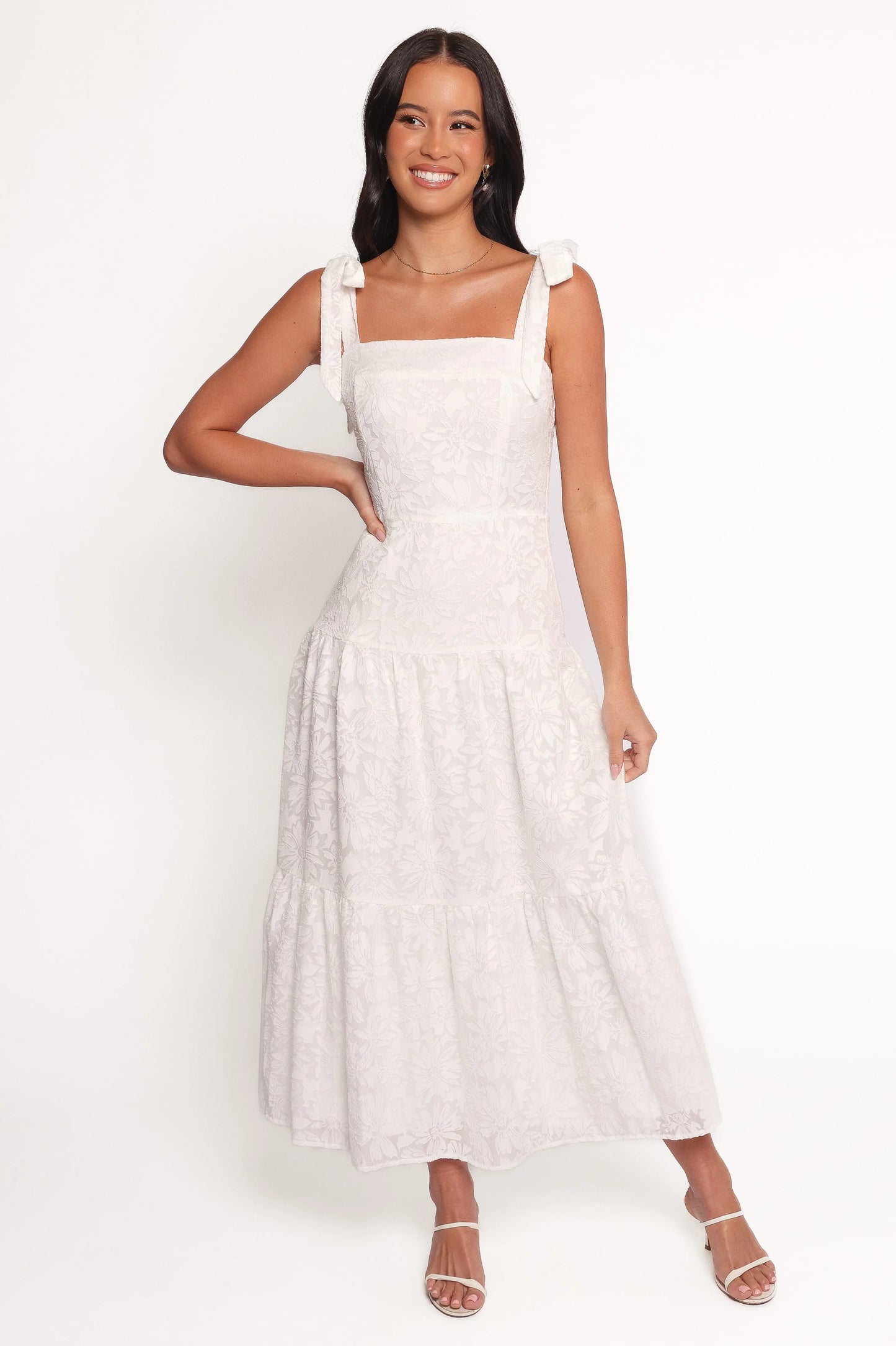 Lavinia Maxi Dress - White Floral