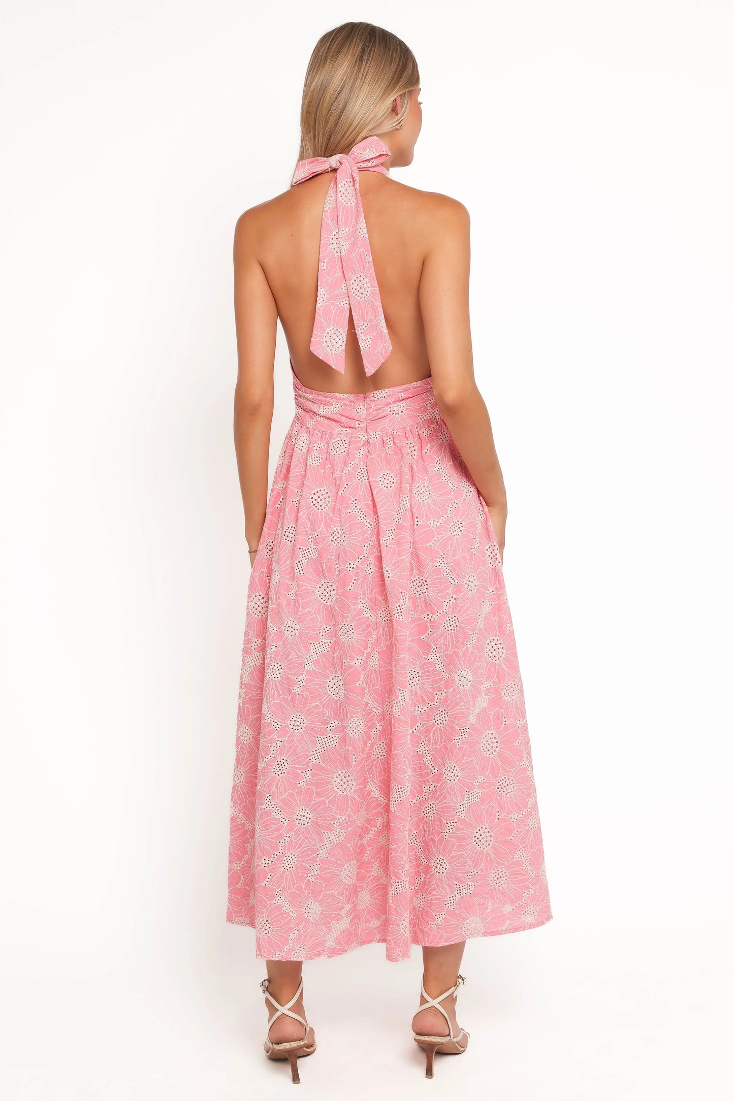 Taila Halterneck Midi Dress - Pink