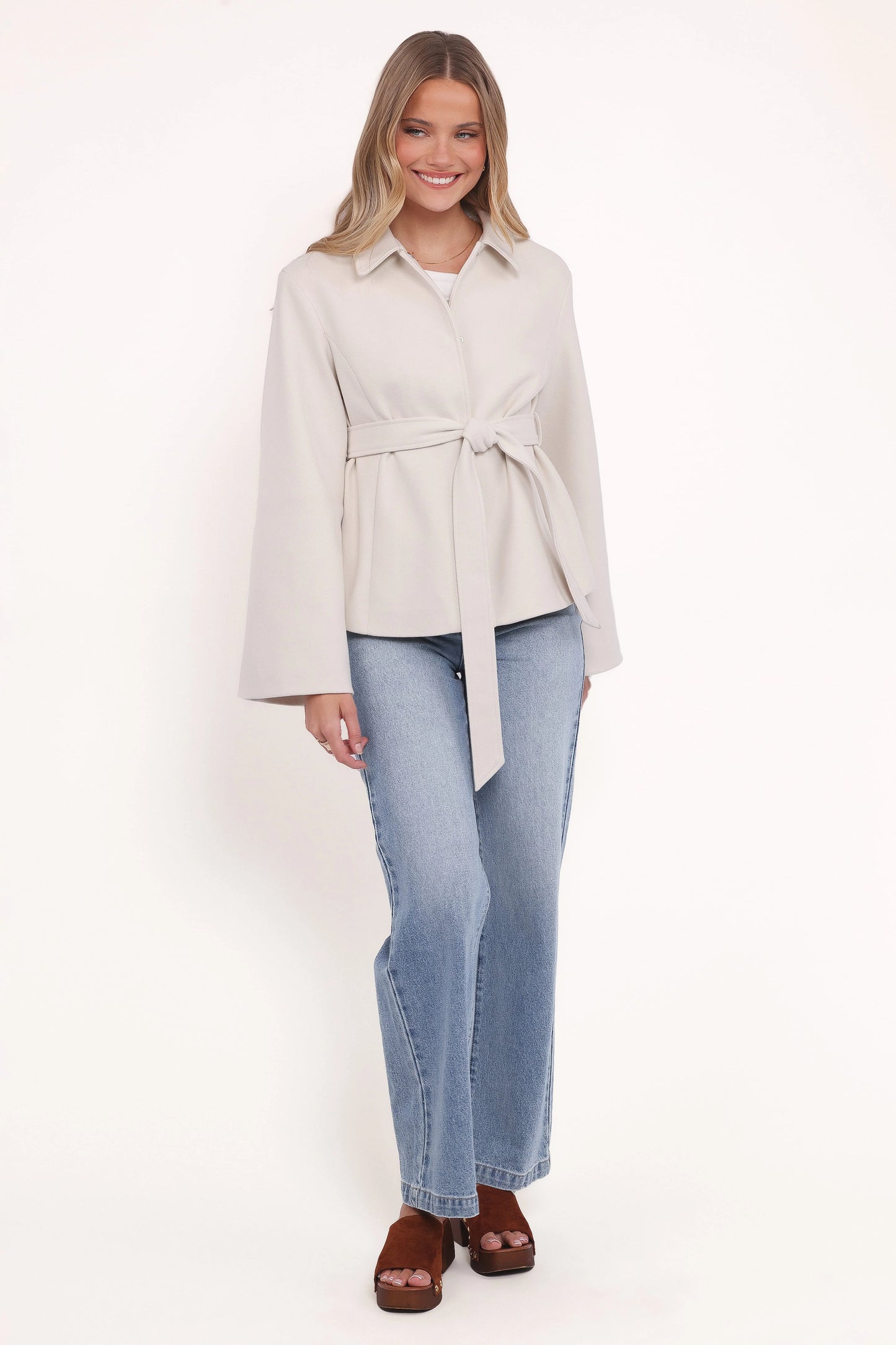 Halston Coat - Cream